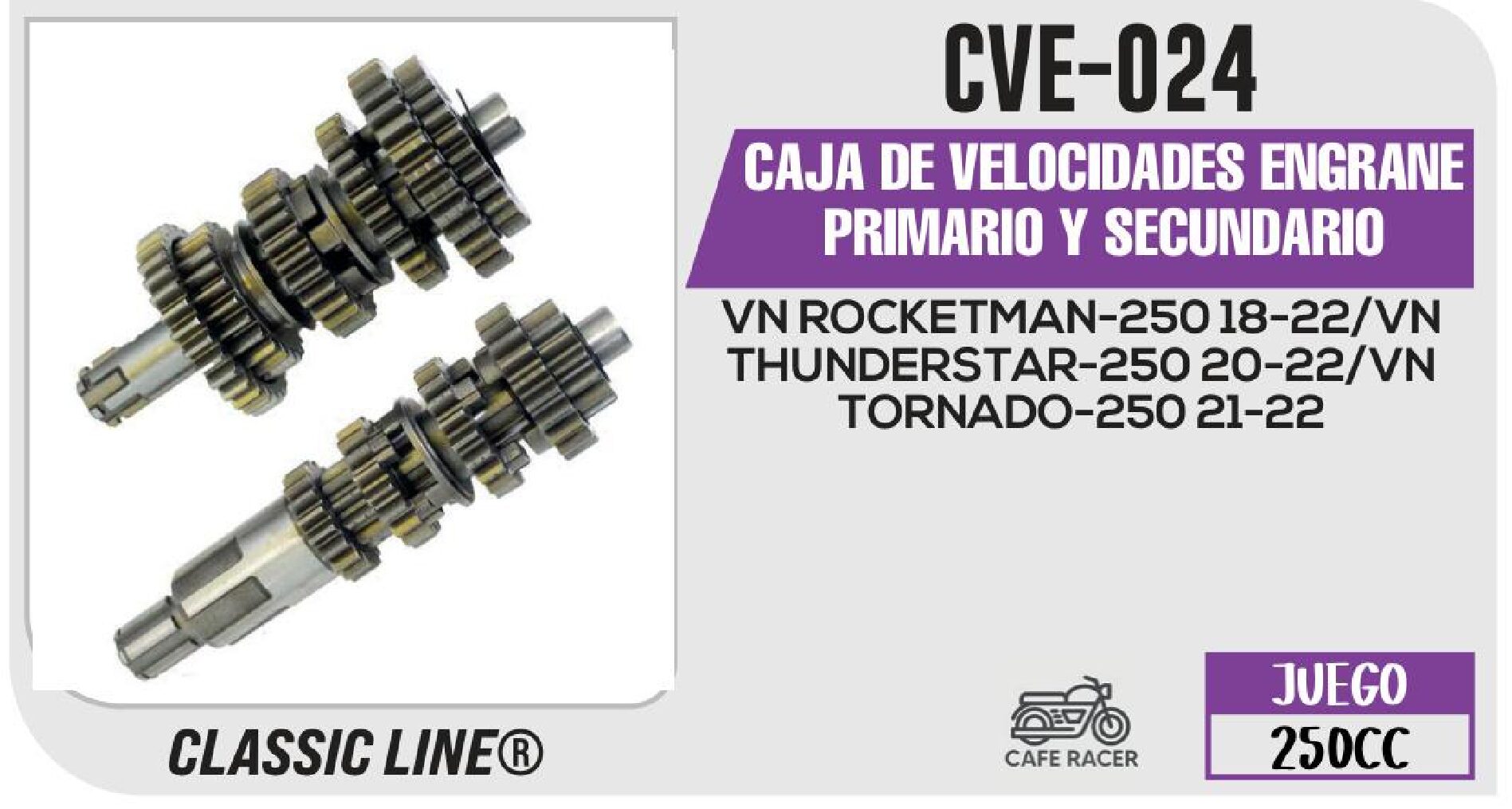 CAJA DE VELOCIDADES ENGRANE PRIMARIO Y SECUNDARIO  CVE-024