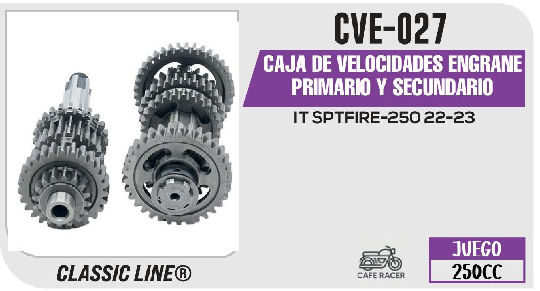 CAJA DE VELOCIDADES ENGRANE PRIMARIO Y SECUNDARIO  CVE-027