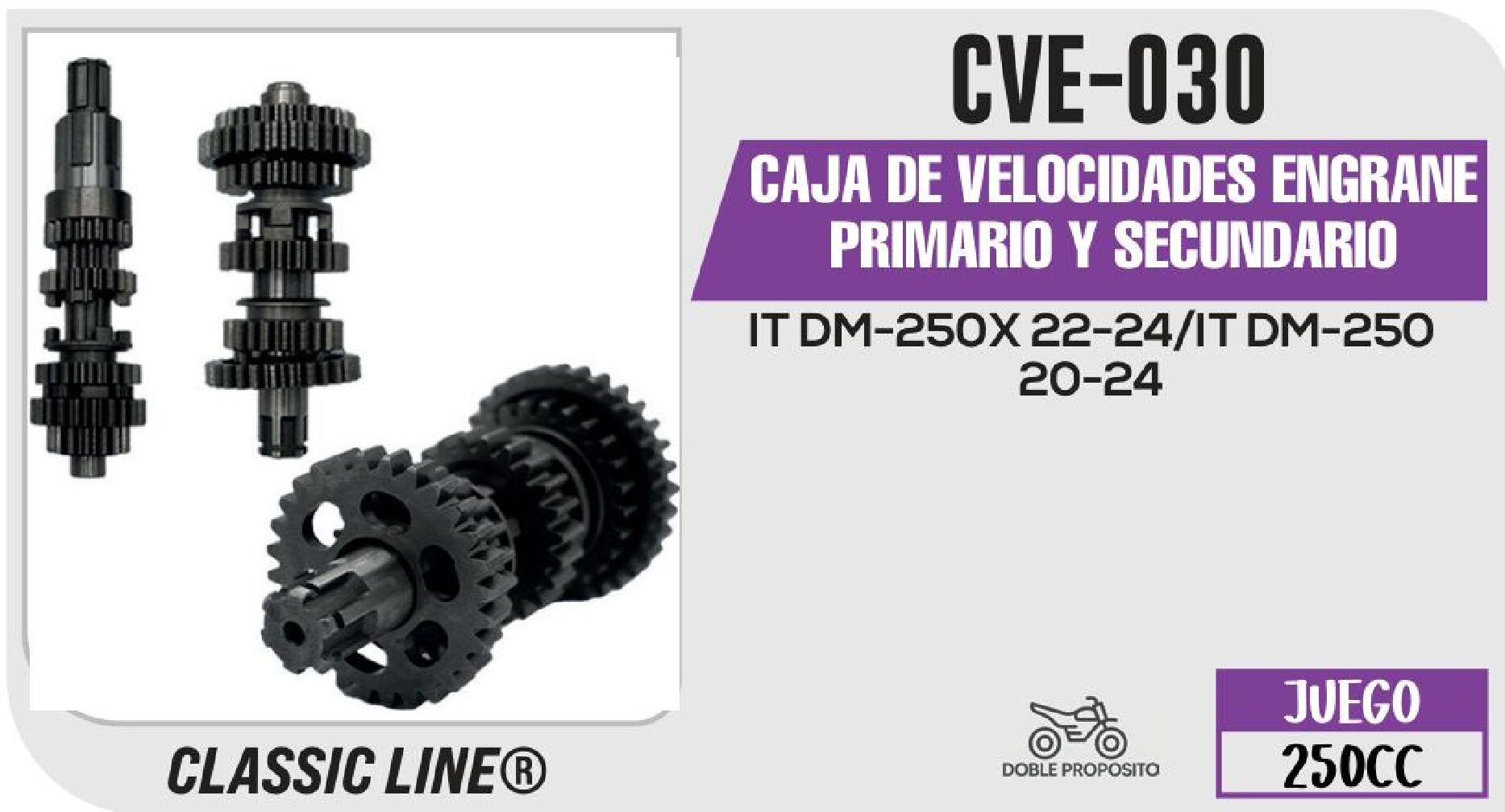 CAJA DE VELOCIDADES ENGRANE PRIMARIO Y SECUNDARIO  CVE-030