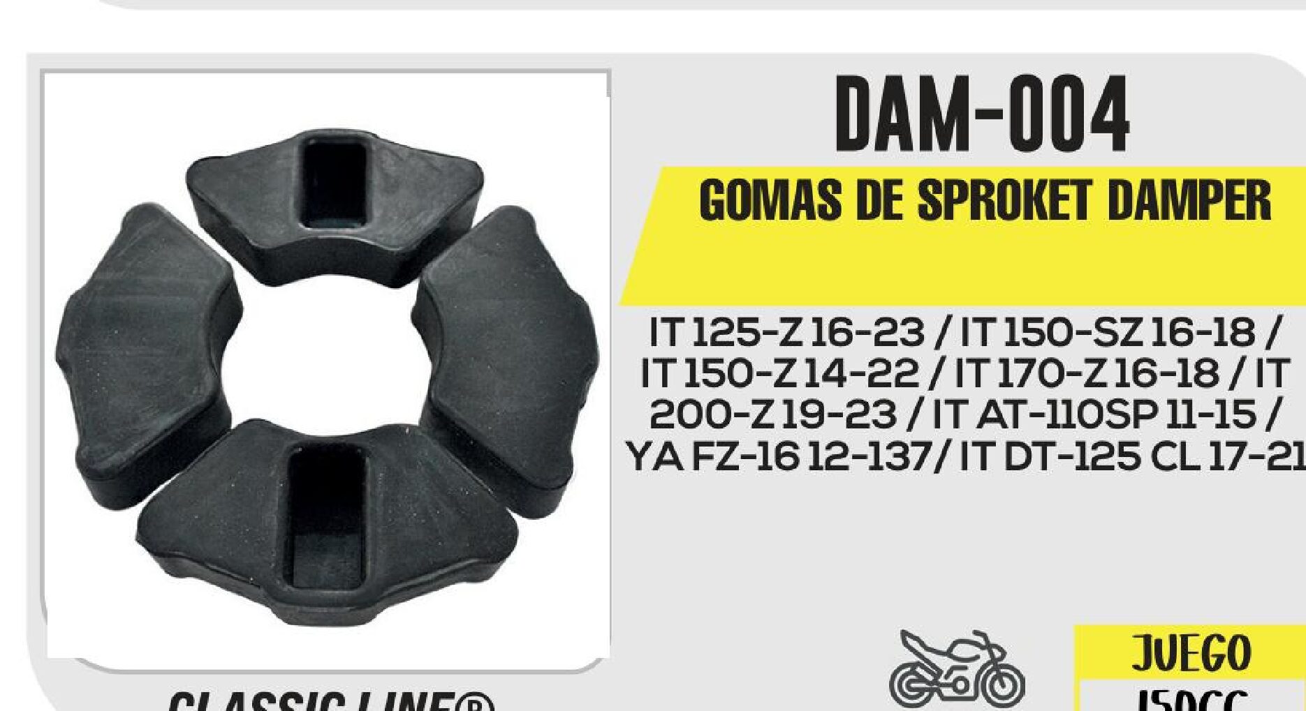 GOMAS DE SPROCKET DAMPER  DAM-004