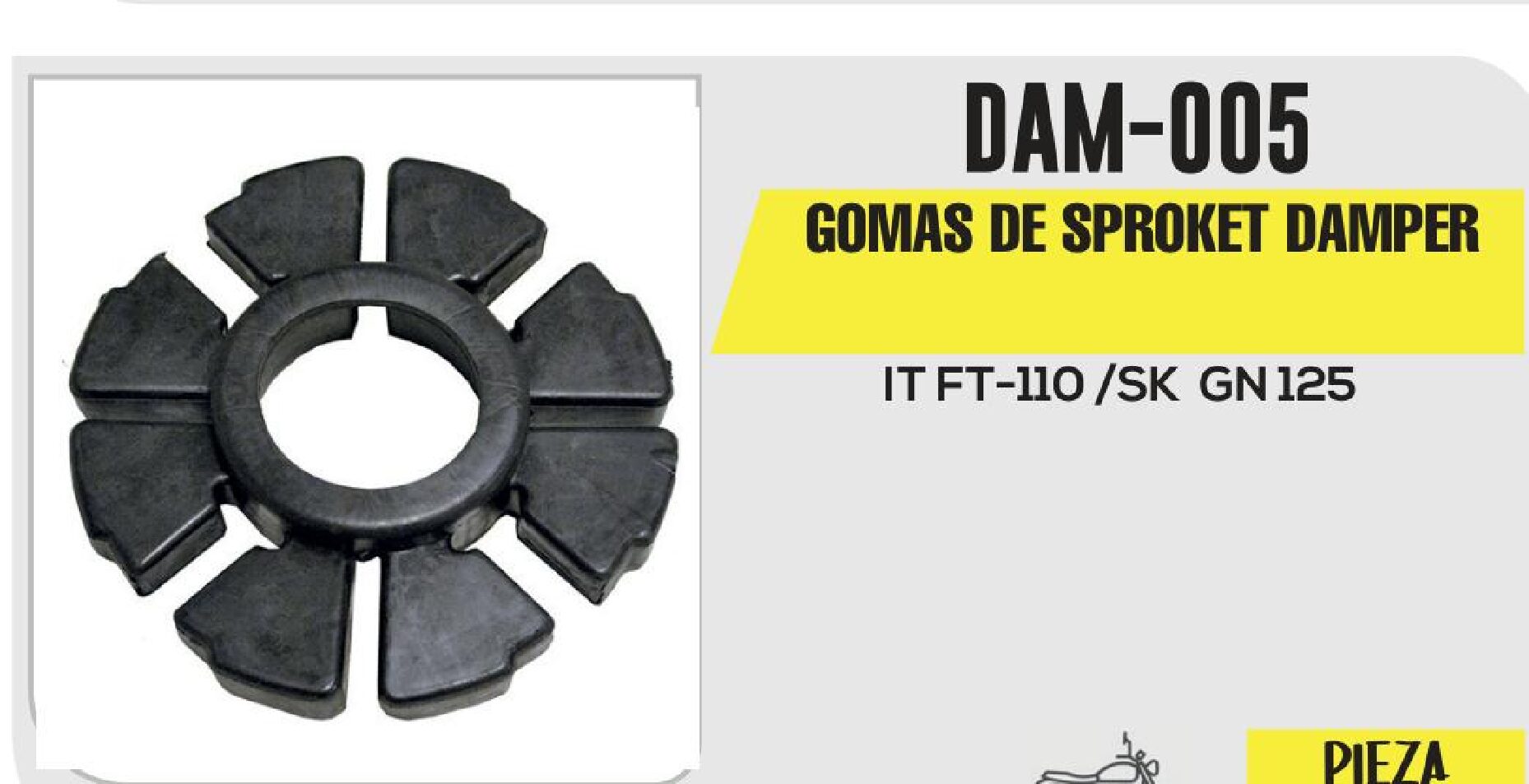 GOMAS DE SPROCKET DAMPER  DAM-005