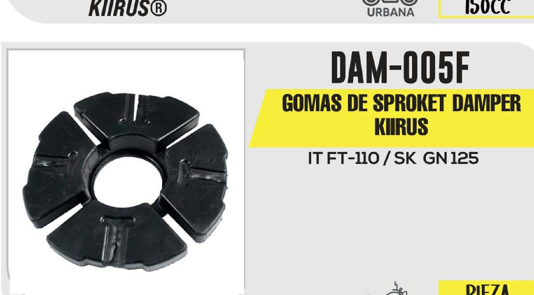 GOMAS DE SPROCKET DAMPER KIIRUS  DAM-005F