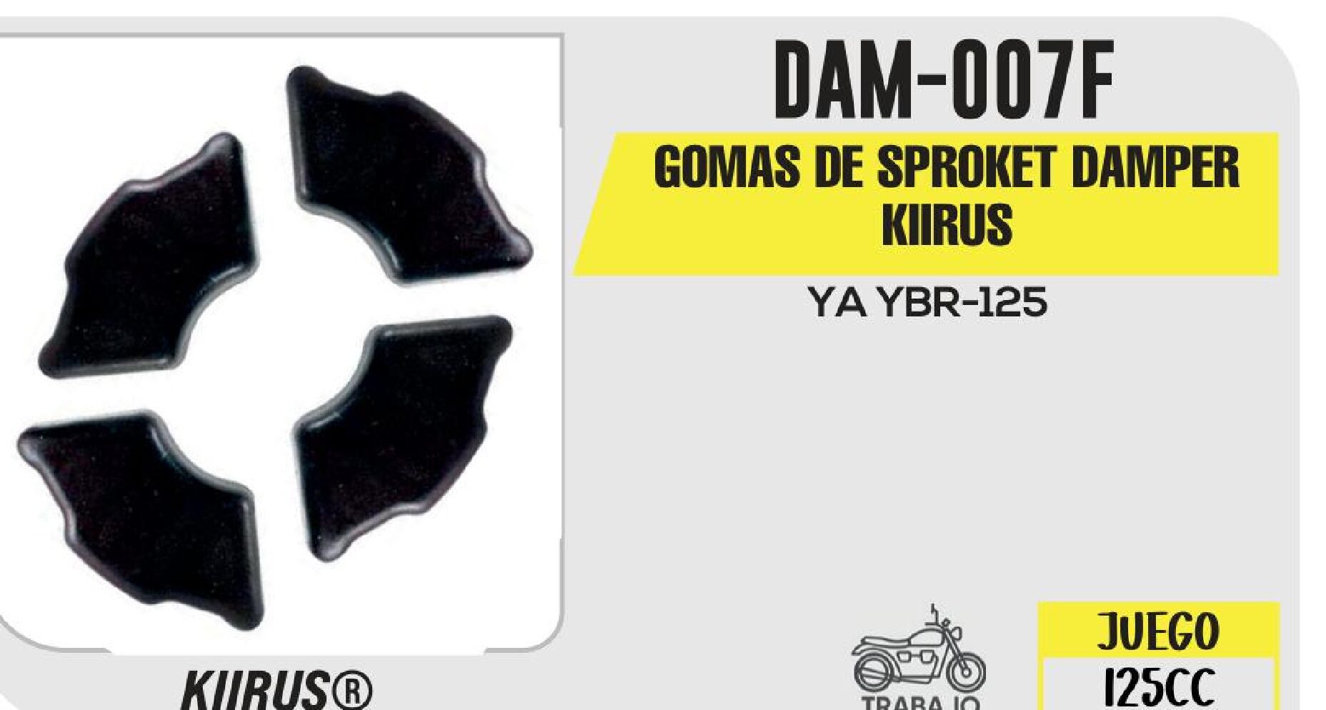 GOMAS DE SPROCKET DAMPER KIIRUS / DAM-007F