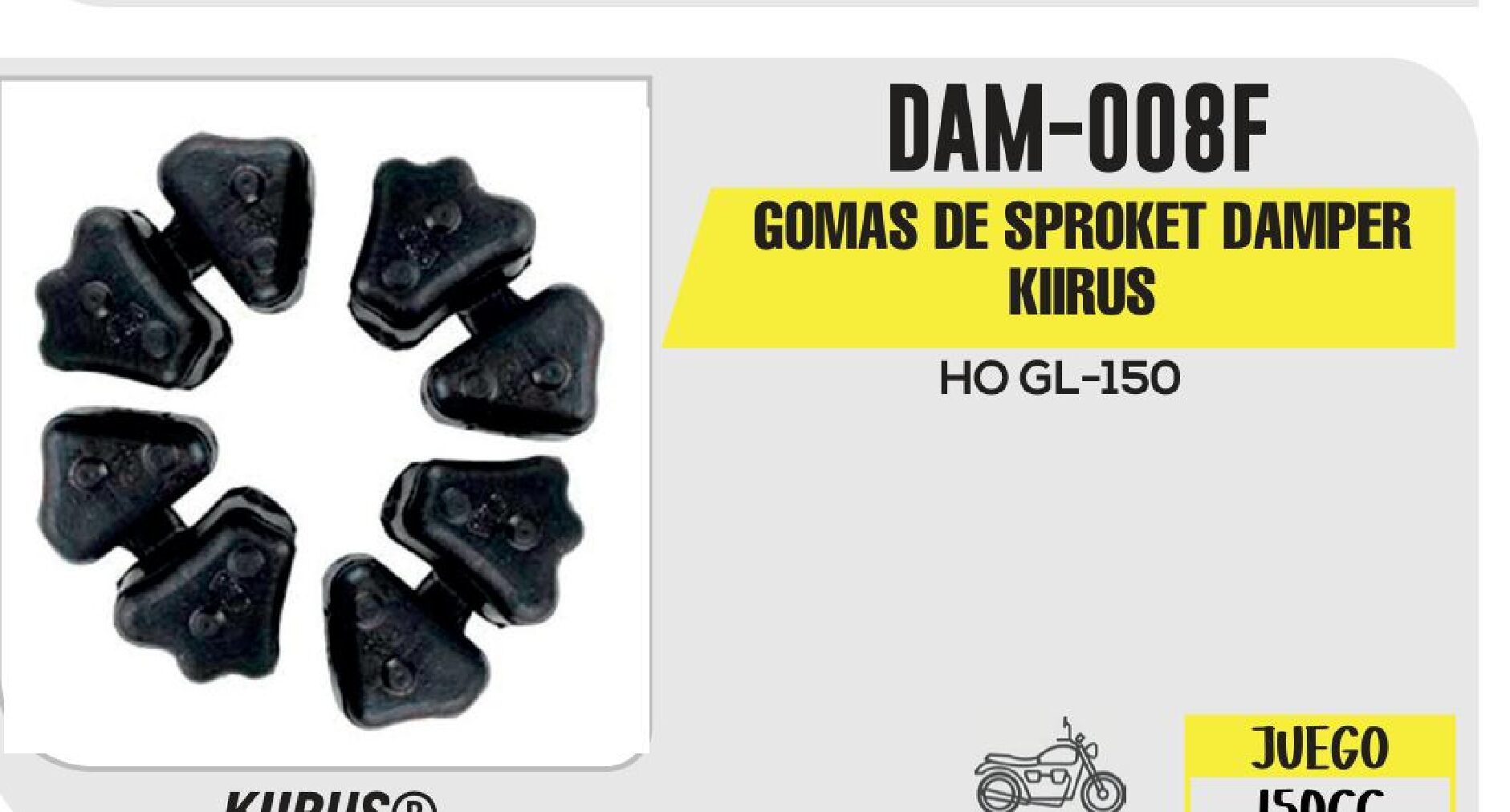 GOMAS DE SPROCKET DAMPER KIIRUS / DAM-008F