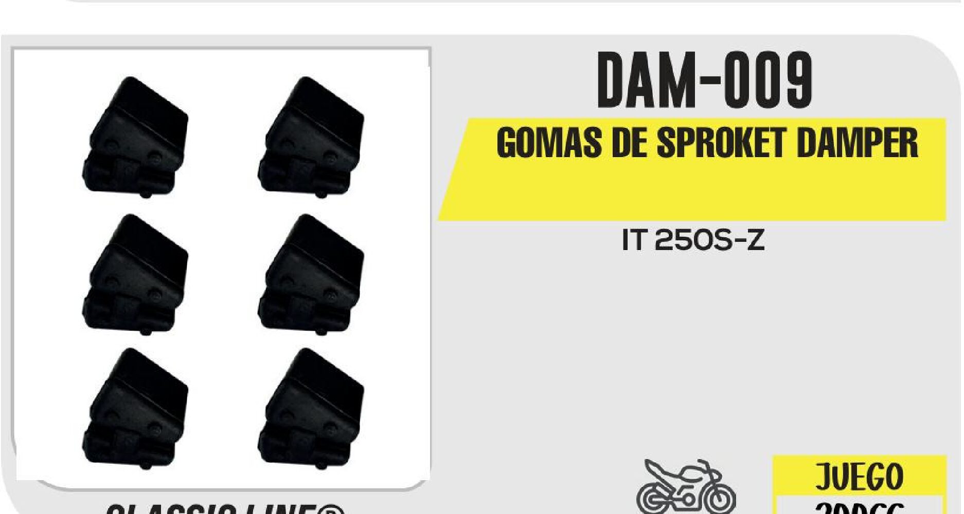 GOMAS DE SPROCKET DAMPER / DAM-009