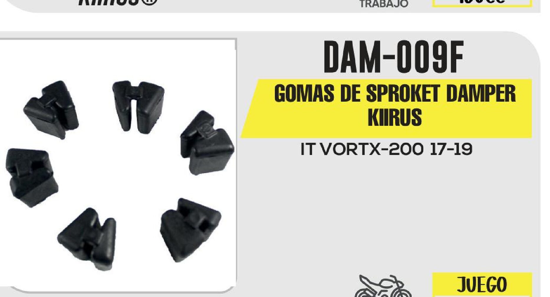 SUSTO - GOMAS DE SPROCKET DAMPER KIIRUS / DAM-009F