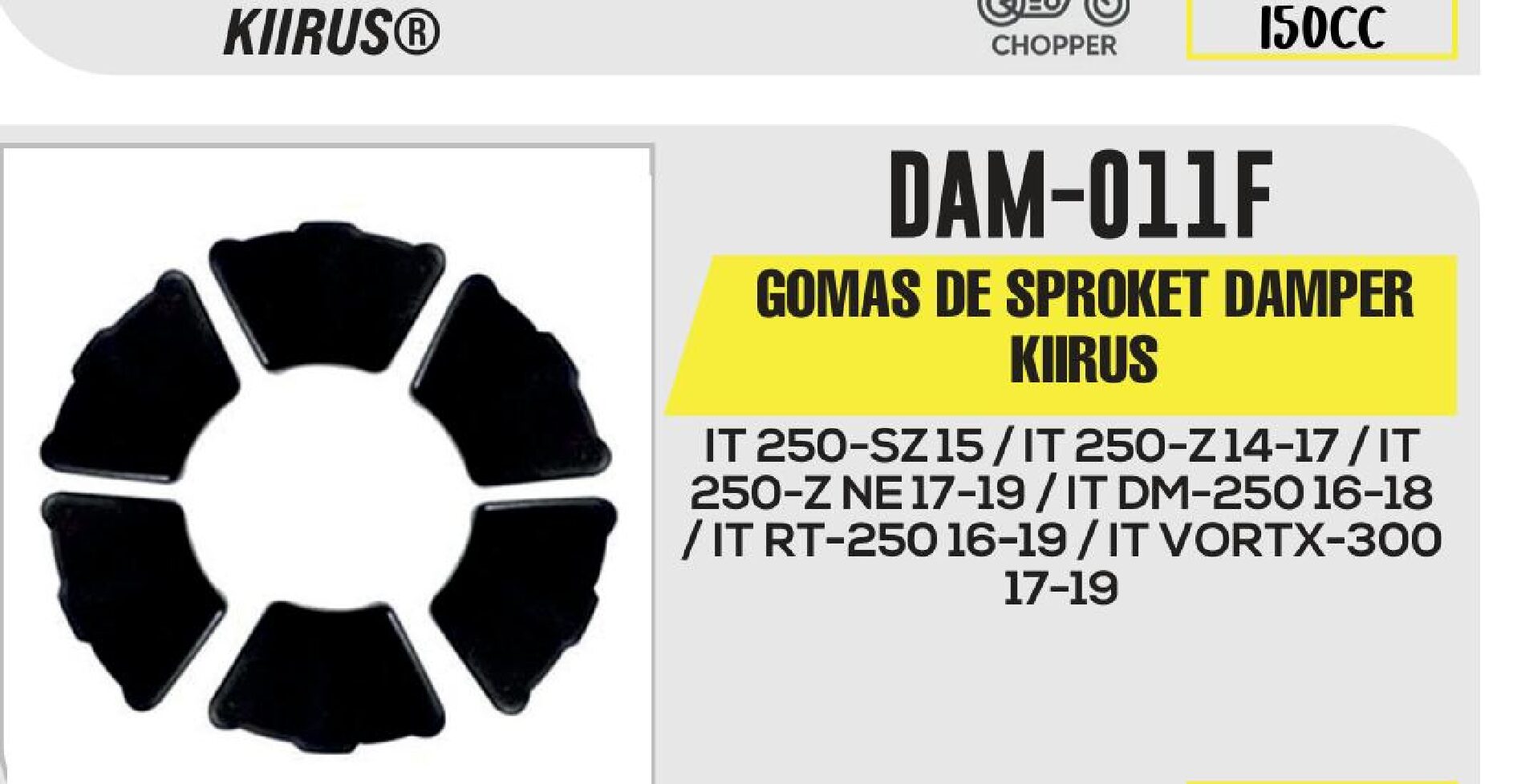 GOMAS DE SPROCKET DAMPER KIIRUS / DAM-011F