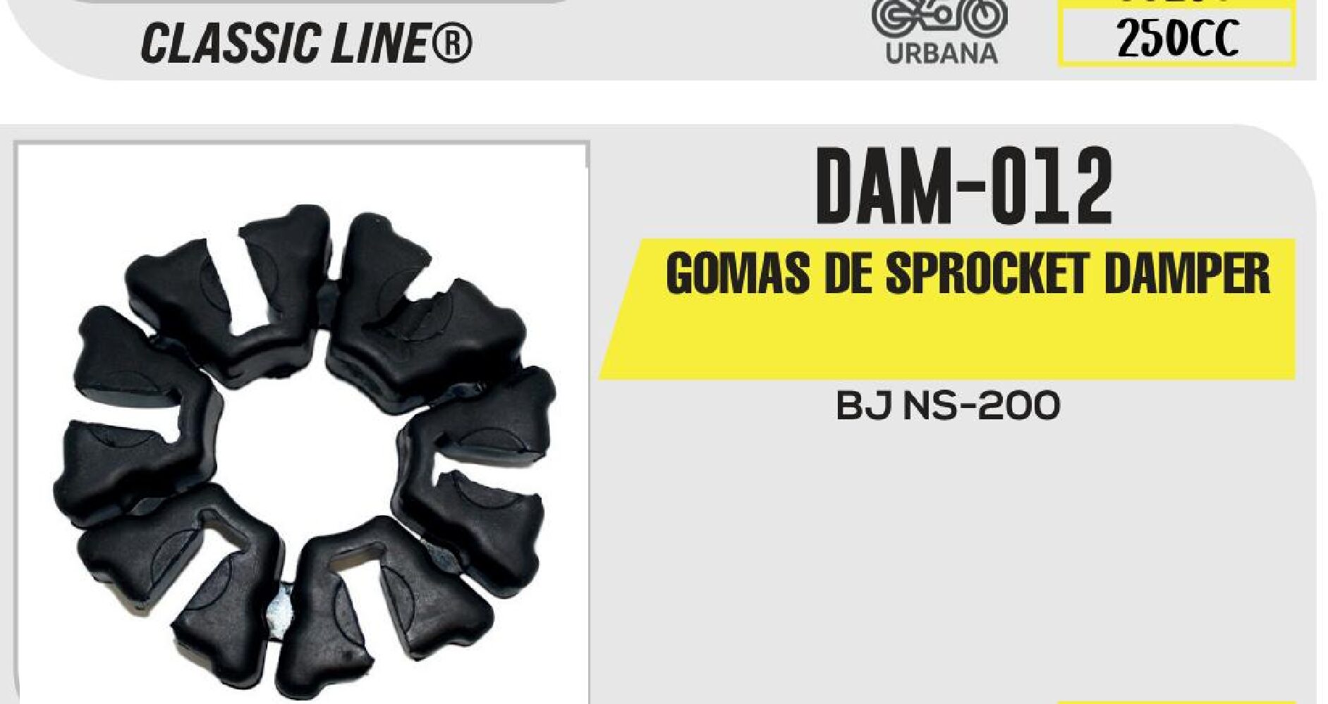 GOMAS DE SPROCKET DAMPER / DAM-012