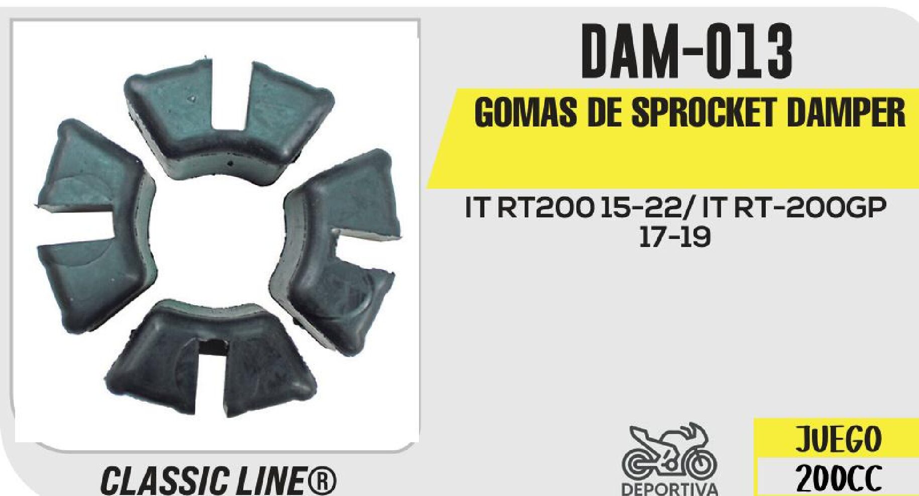 GOMAS DE SPROCKET DAMPER / DAM-013