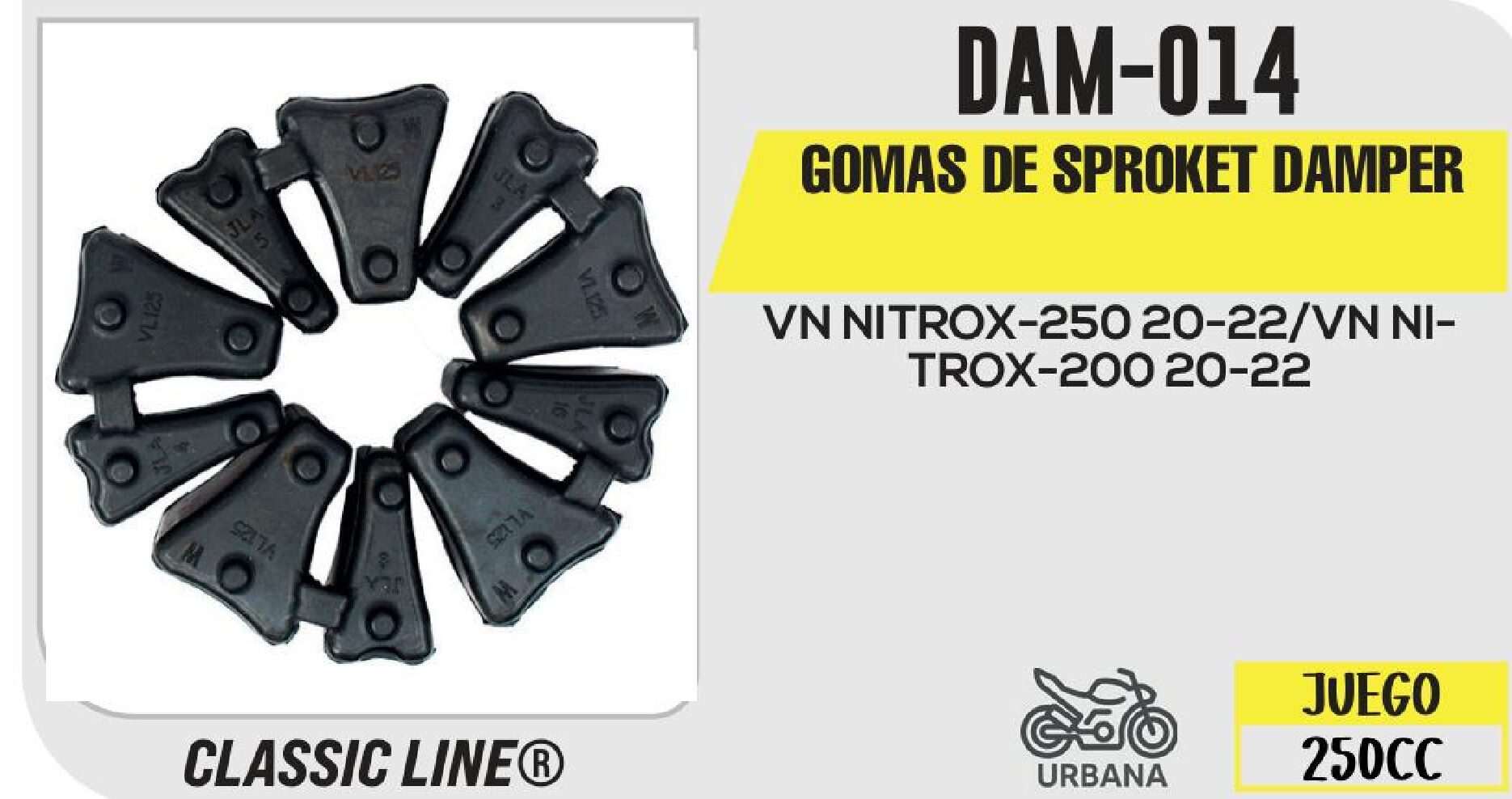GOMAS DE SPROCKET DAMPER / DAM-014