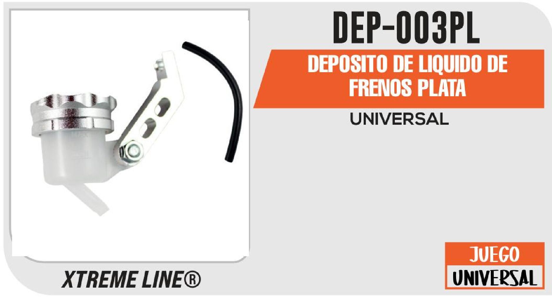 DEPOSITO DE LIQUIDO DE FRENOS PLATA / DEP-003PL