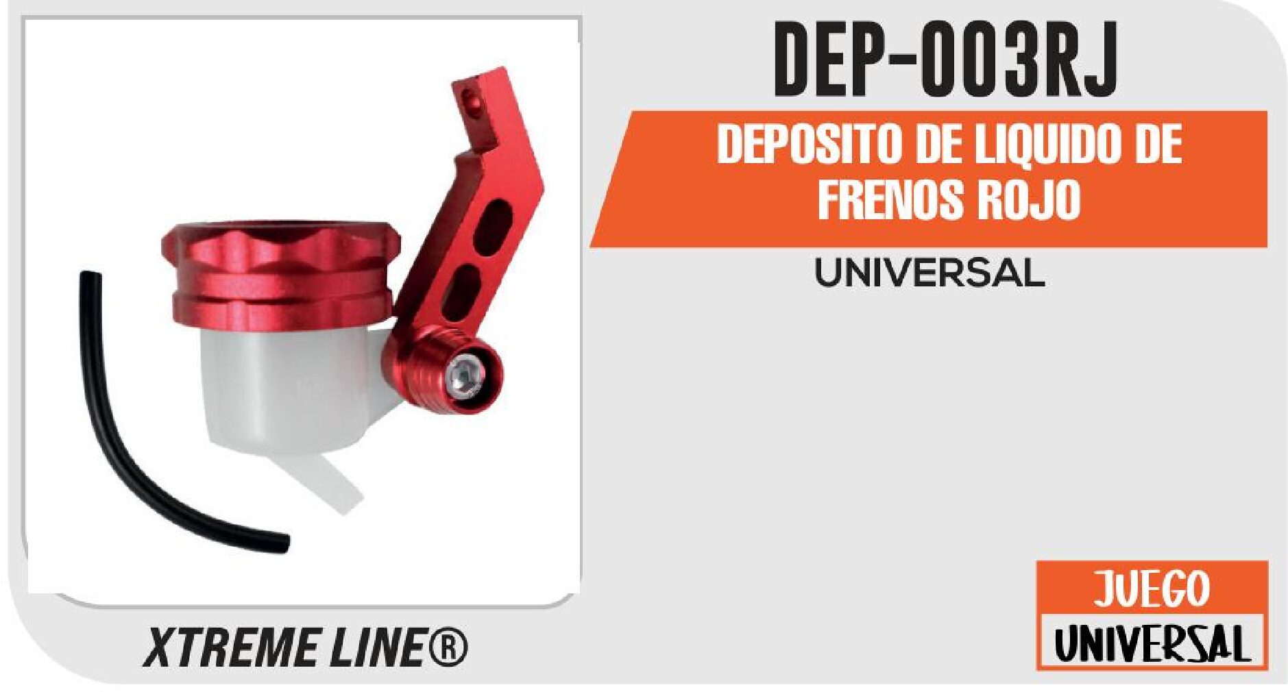 DEPOSITO DE LIQUIDO DE FRENOS ROJO / DEP-003RJ