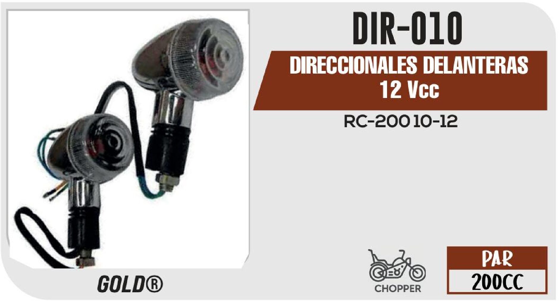 DIRECCIONALES DELANTERAS  12 Vcc / DIR-010