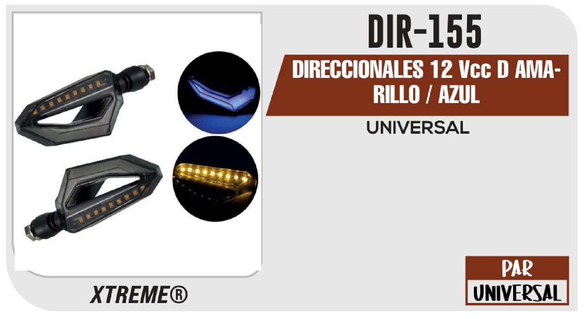 DIRECCIONALES 12 Vcc D AMARILLO / AZUL  DIR-155