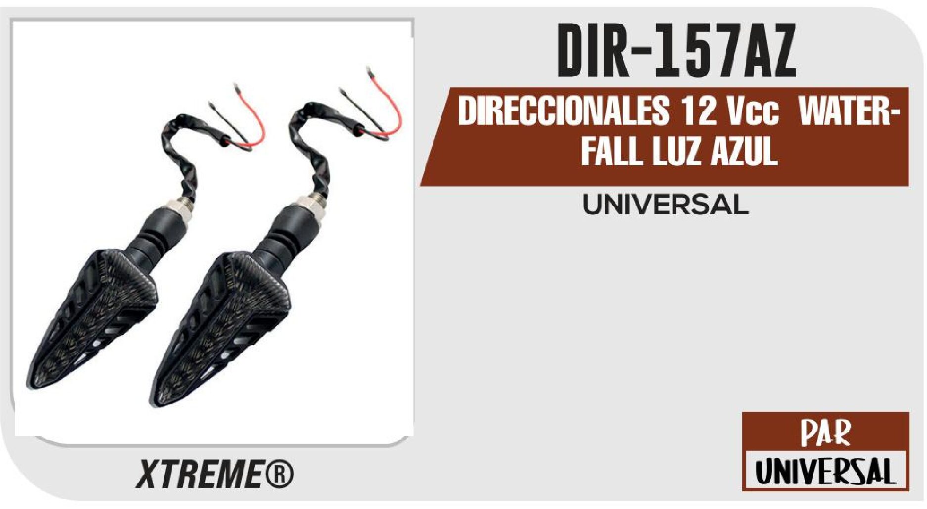 DIRECCIONALES WATERFALL LUZ AZUL 12Vcc  DIR-157AZ