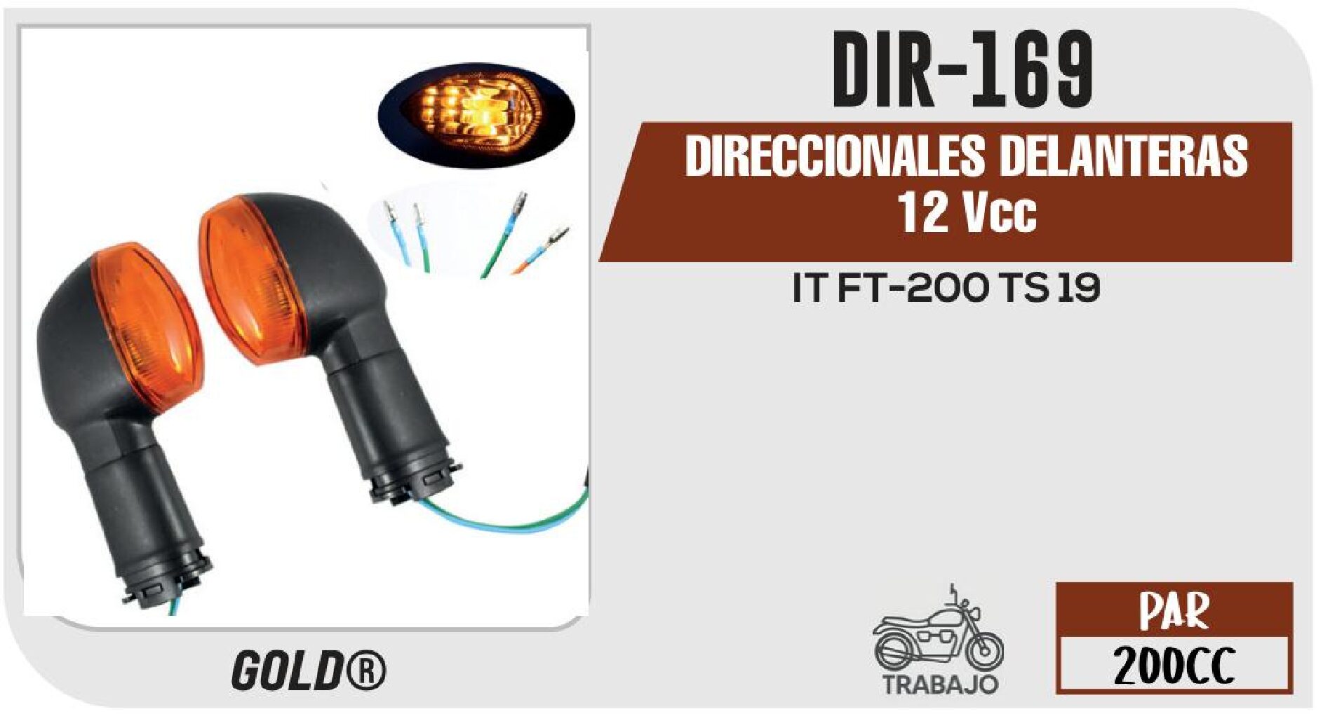 DIRECCIONALES DELANTERAS 12 Vcc  DIR-169