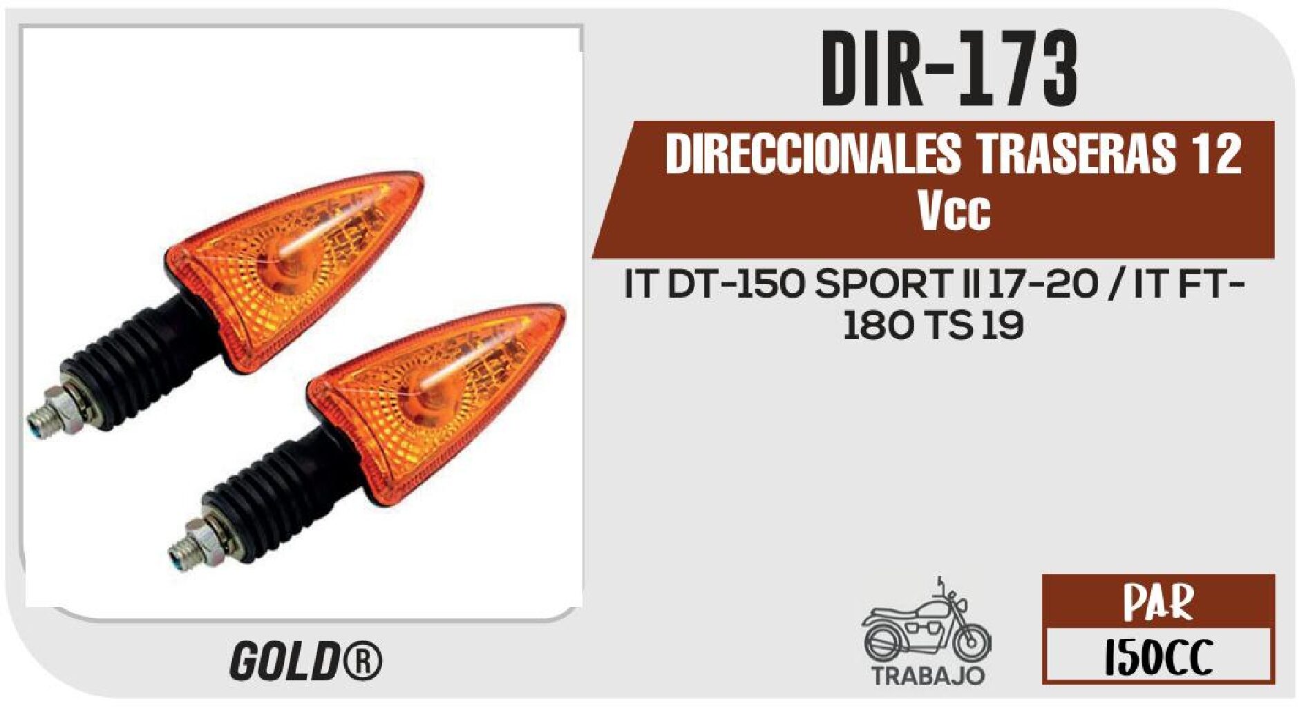 DIRECCIONALES TRASERAS 12 VCC  DIR-173