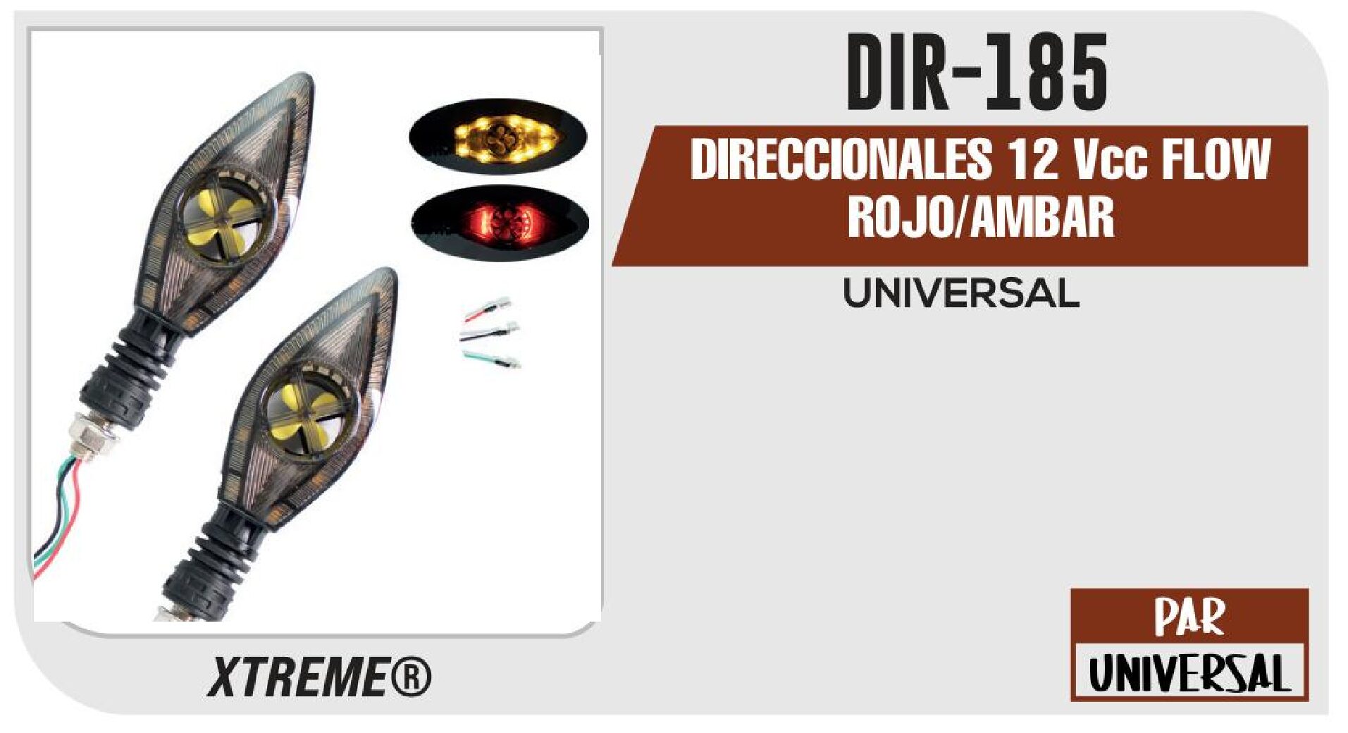 DIR-185 DIRECCIONALES 12 Vcc FLOW ROJO/AMBAR DIR-185
