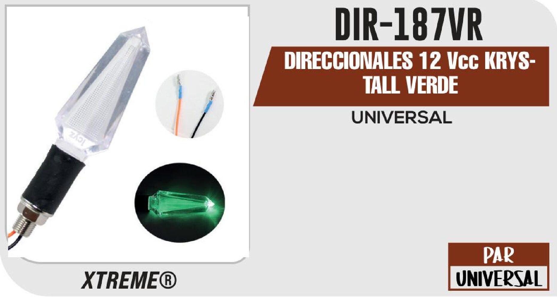 DIR-187VR DIRECCIONALES 12 Vcc KRYSTALL VERDE DIR-187VR