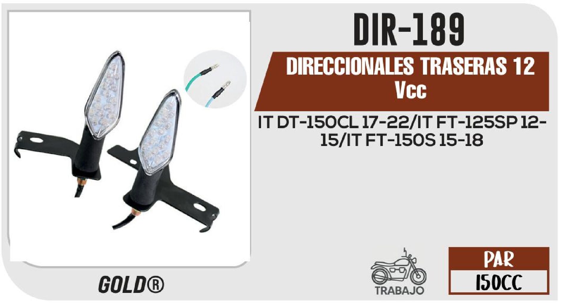 DIRECCIONALES TRASERAS 12 VCC  DIR-189