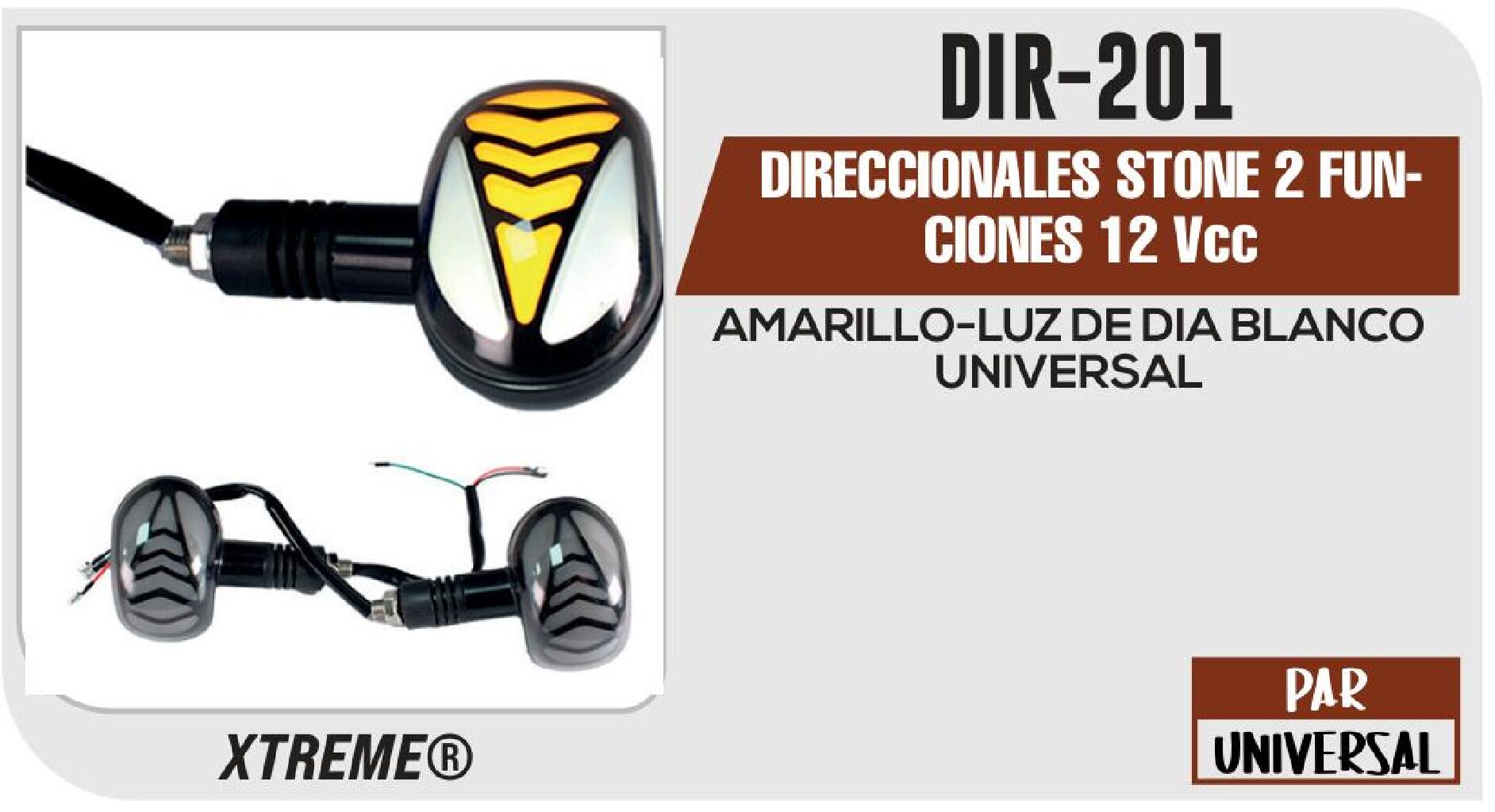 DIR-201 DIRECCIONALES STONE 2 FUNCIONES 12 Vcc DIR-201