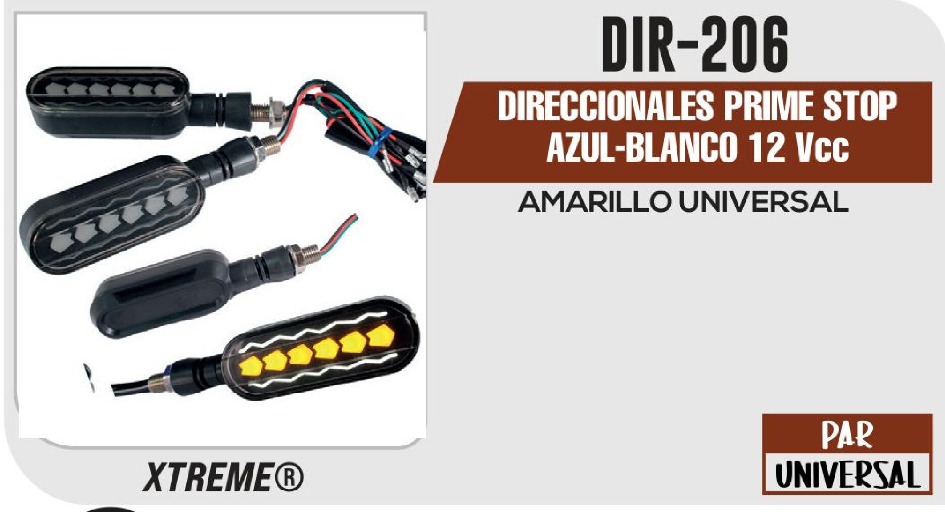 DIRECCIONALES PRIME STOP ROJO 12VCC   DIR-206