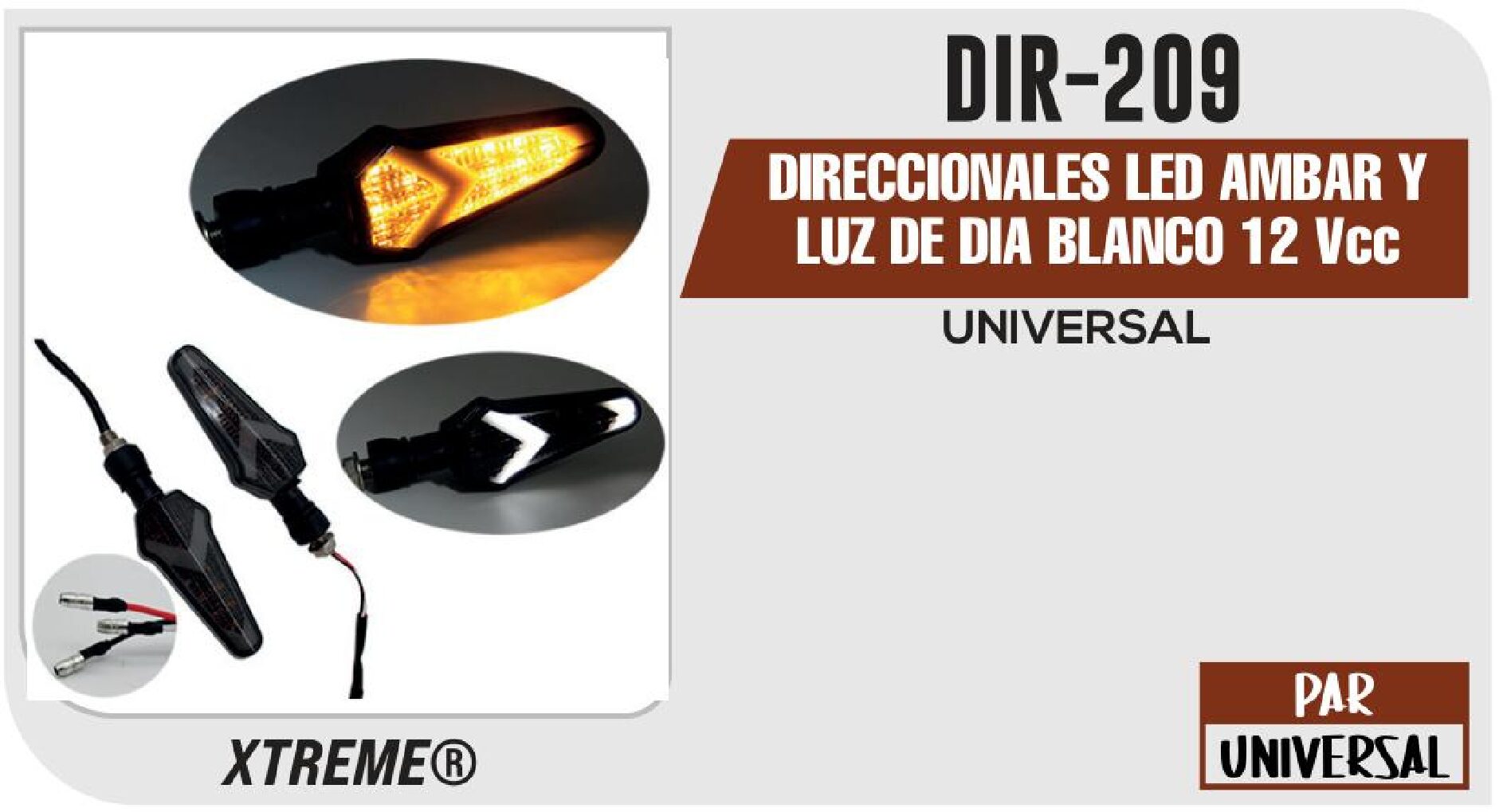 DIRECCIONALES LED AMBAR Y LUZ DE DIA BLANCO  DIR-209