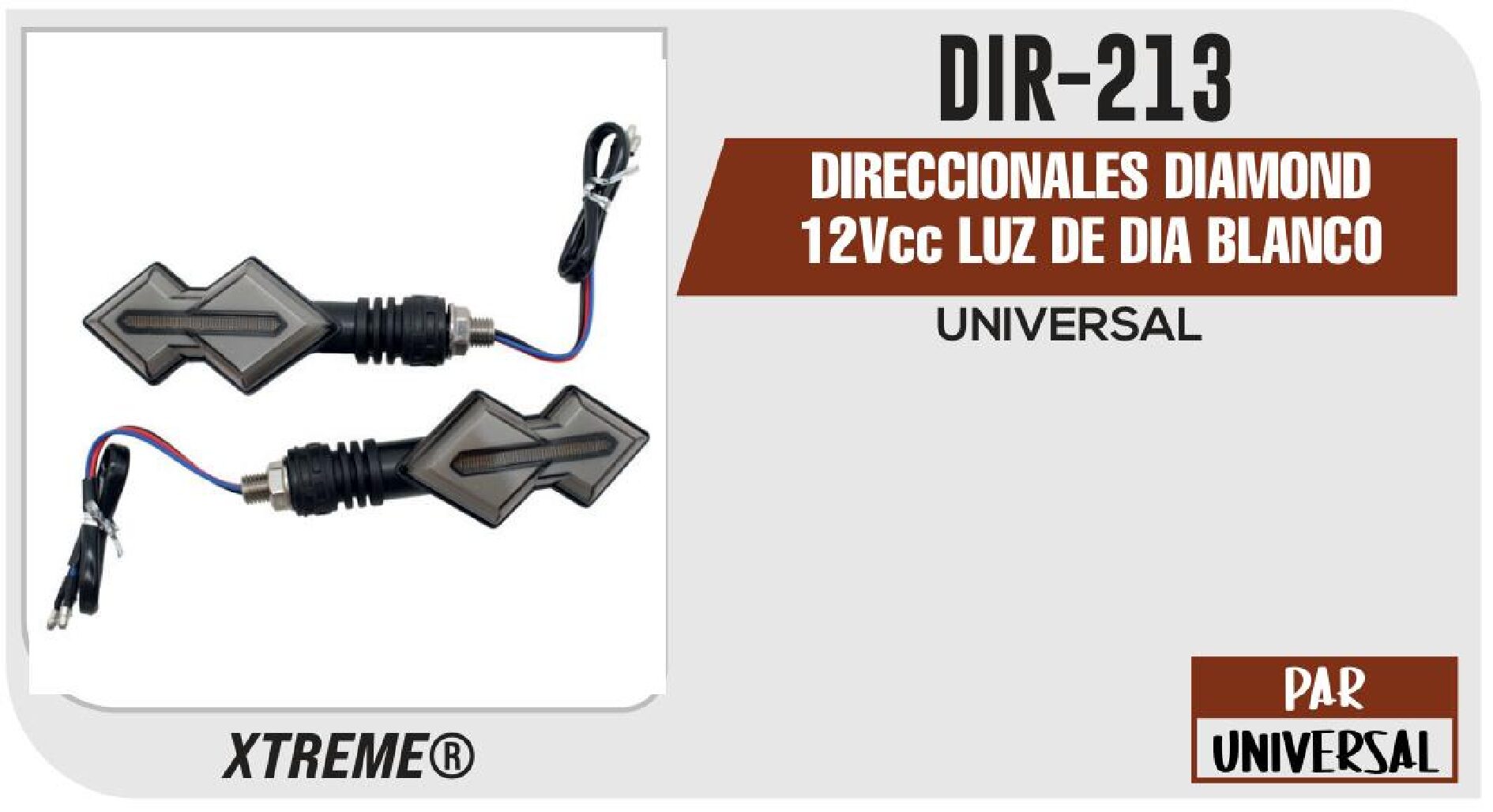 DIRECCIONALES DIAMOND 12VCC LUZ DE DIA BLANCO  DIR-213