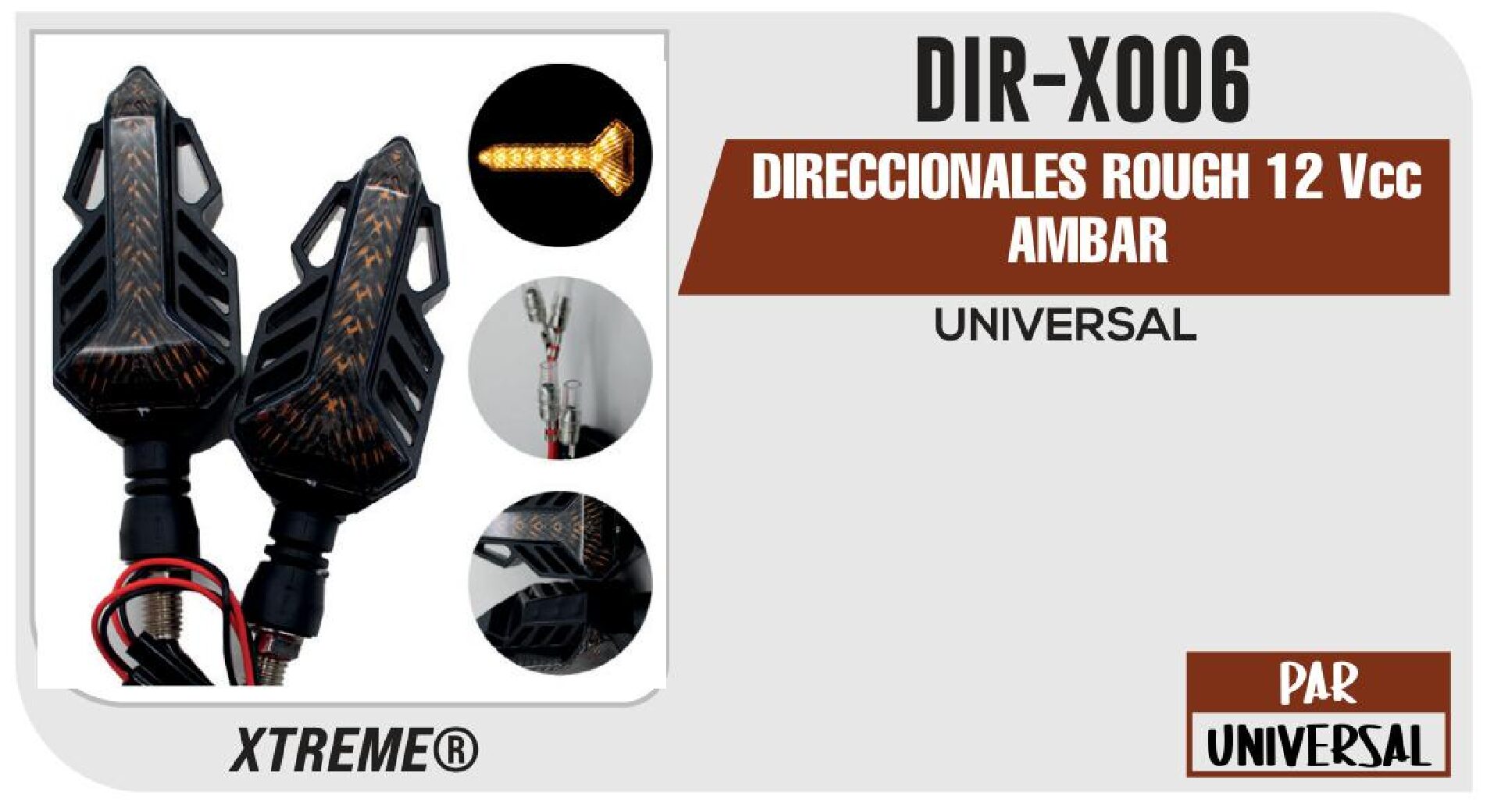 DIRECCIONALES ROUGH 12 VCC AMBAR  DIR-X006