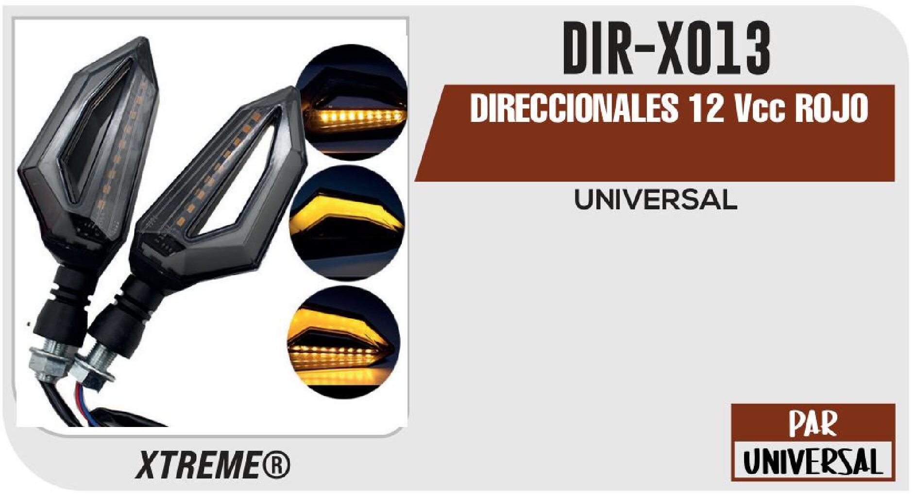 DIR-X013 DIRECCIONALES 12 Vcc ROJO DIR-X013