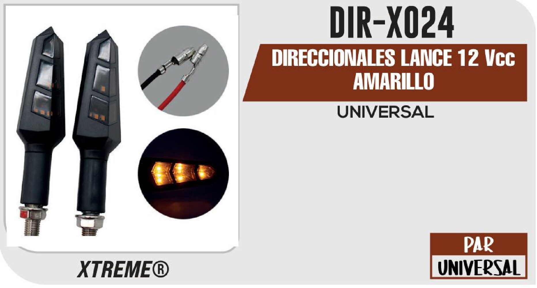 DIRECCIONALES LANCE 12 Vcc AMARILLO DIR-X024