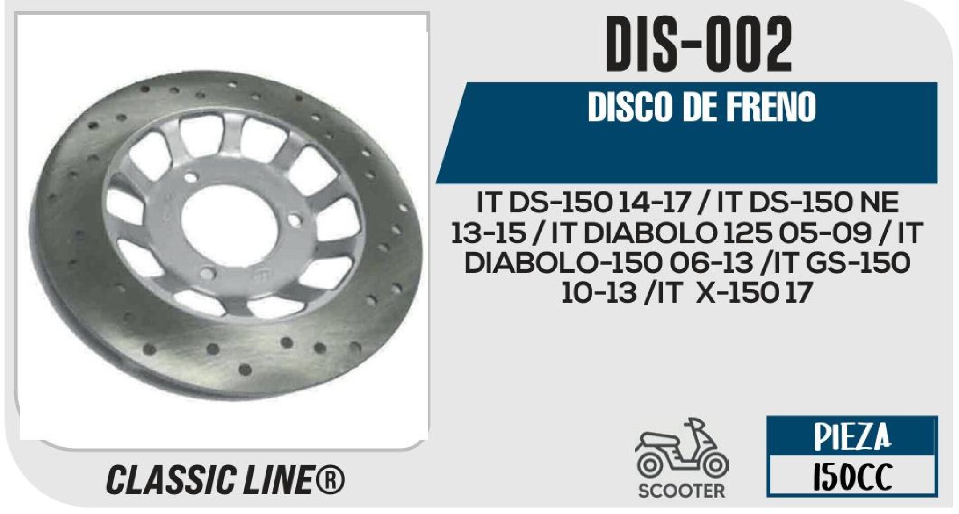 DISCO DE FRENO  DIS-002