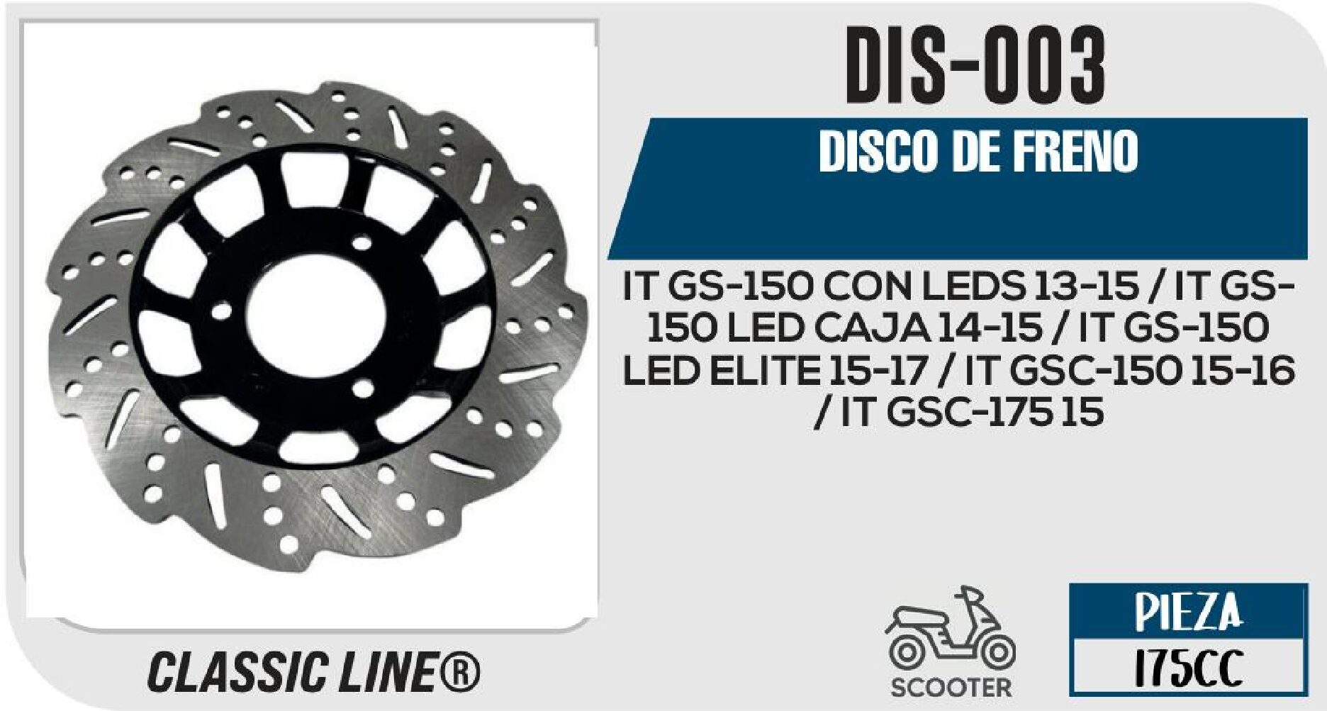 DISCO DE FRENO  DIS-003