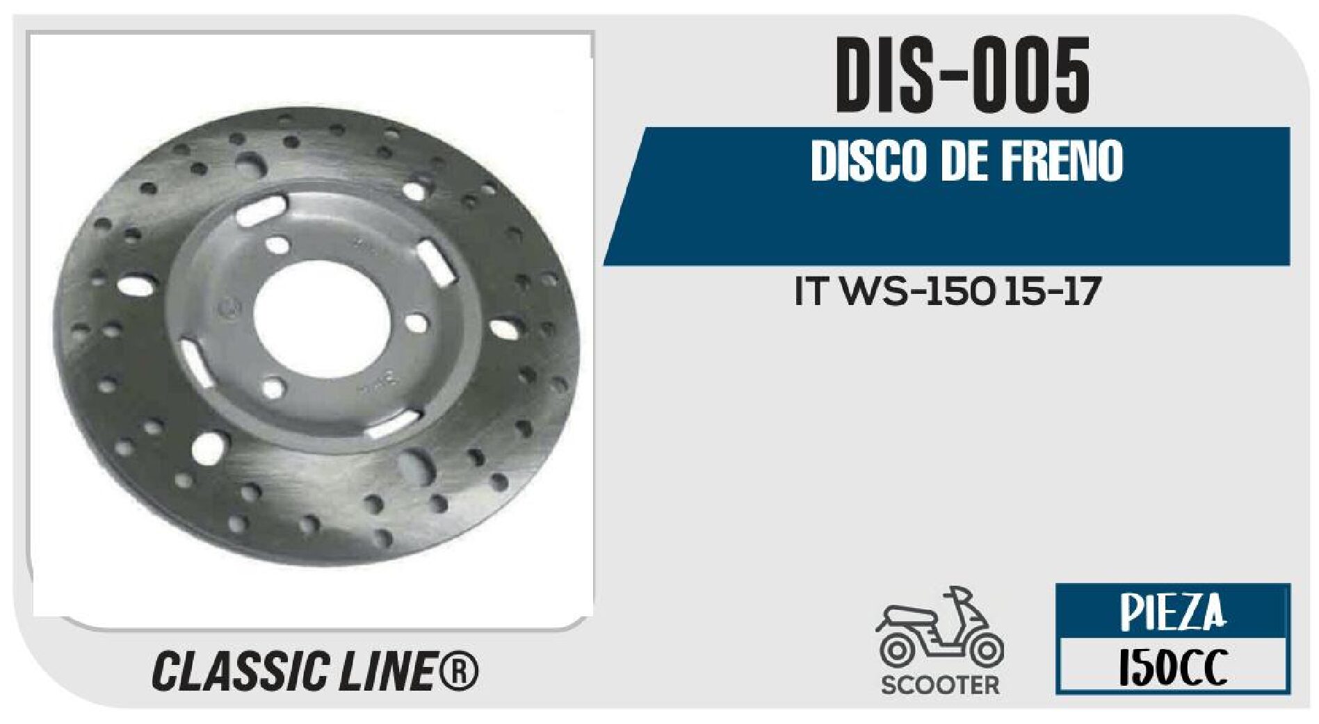DISCO DE FRENO DELANTERO  DIS-005