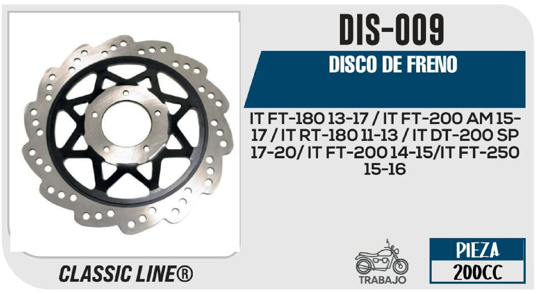 DISCO DE FRENO DIS-009