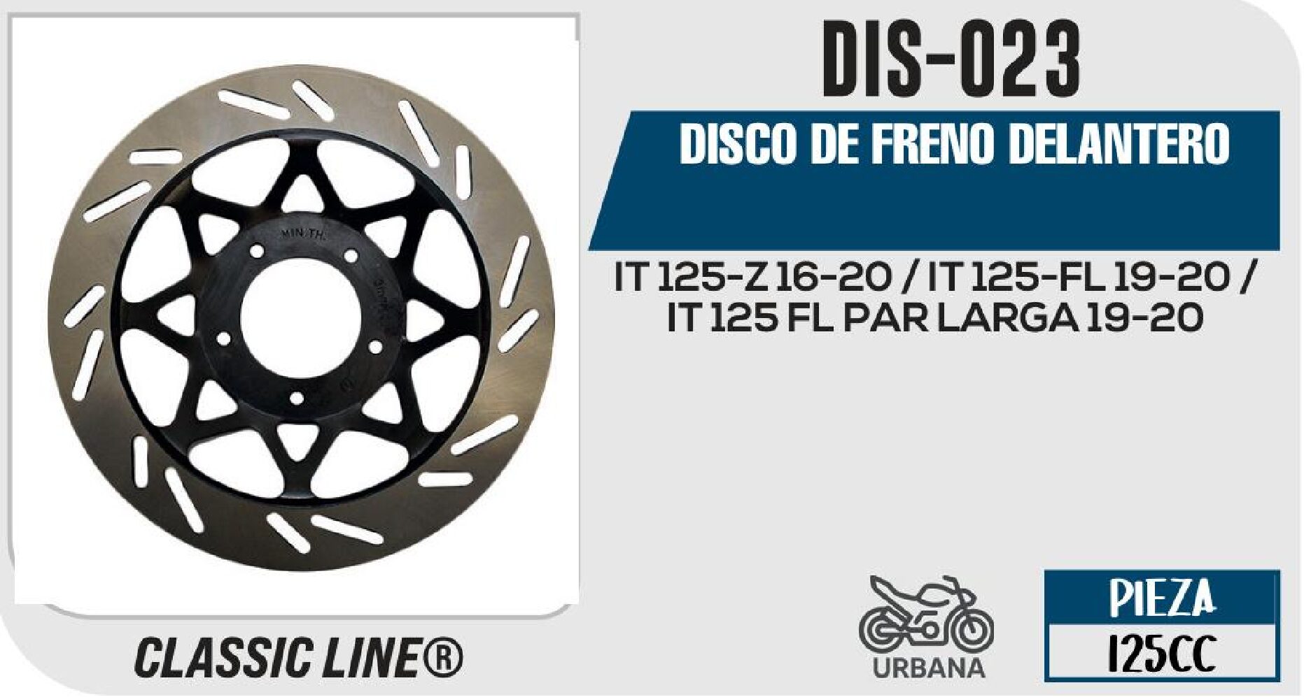 DISCO DE FRENO DELANTERO  DIS-023