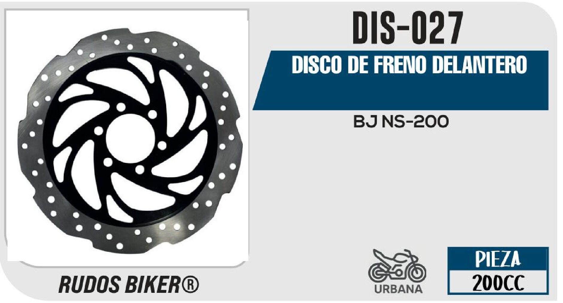 DIS-027 DISCO DE FRENO DELANTERO DIS-027