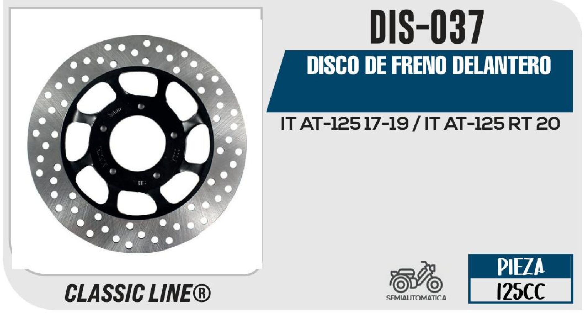 DISCO DE FRENO DELANTERO  DIS-037