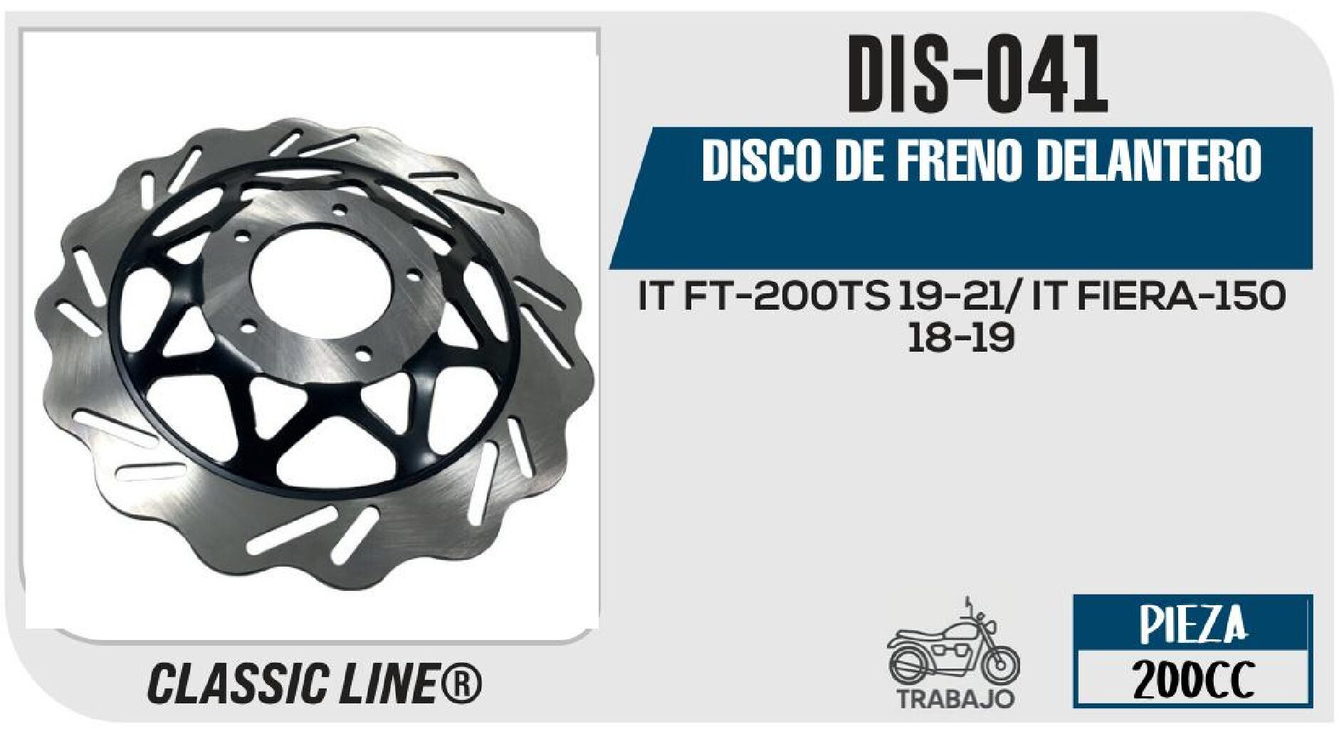 DISCO DE FRENO DELANTERO  DIS-041
