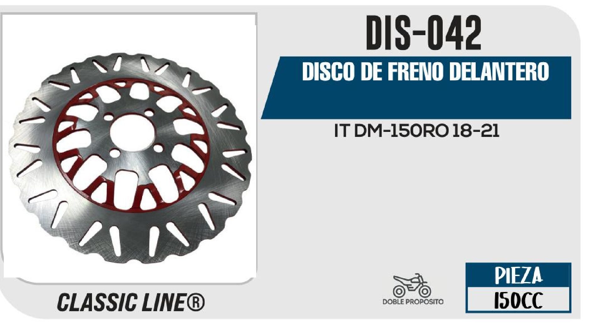 DISCO DE FRENO DELANTERO  DIS-042