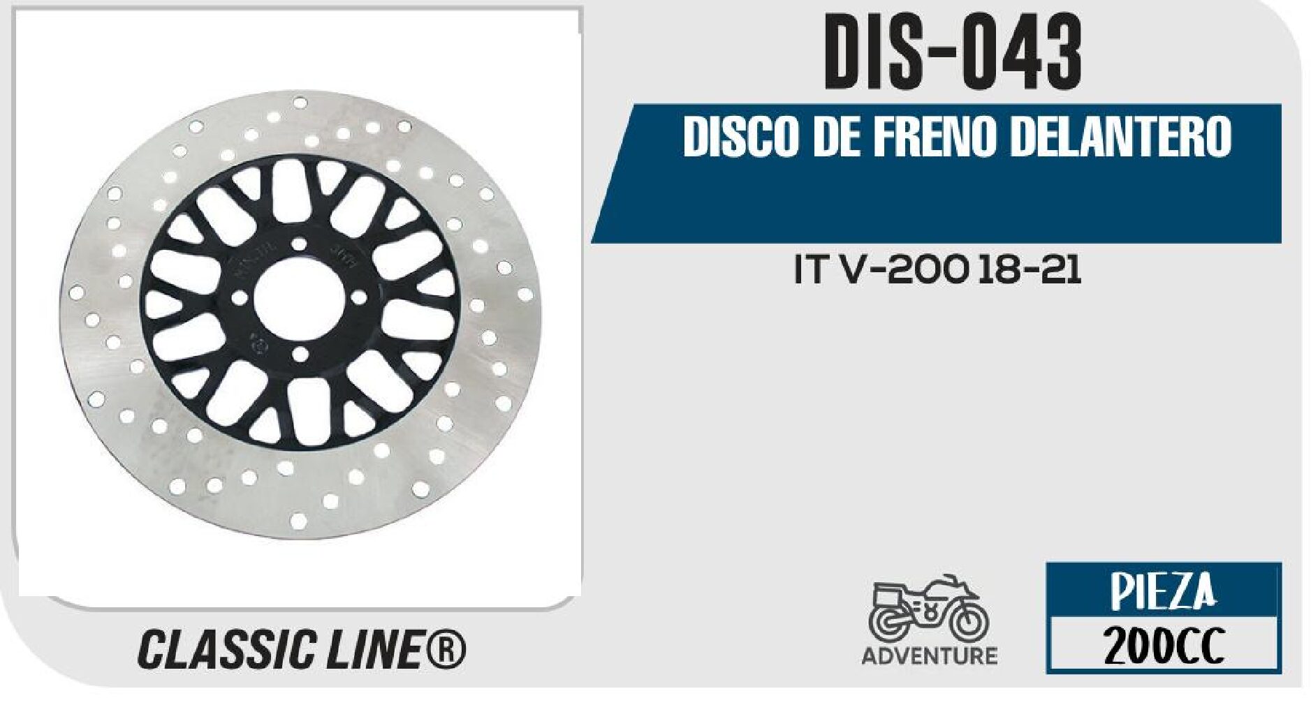 DISCO DE FRENO DELANTERO  DIS-043