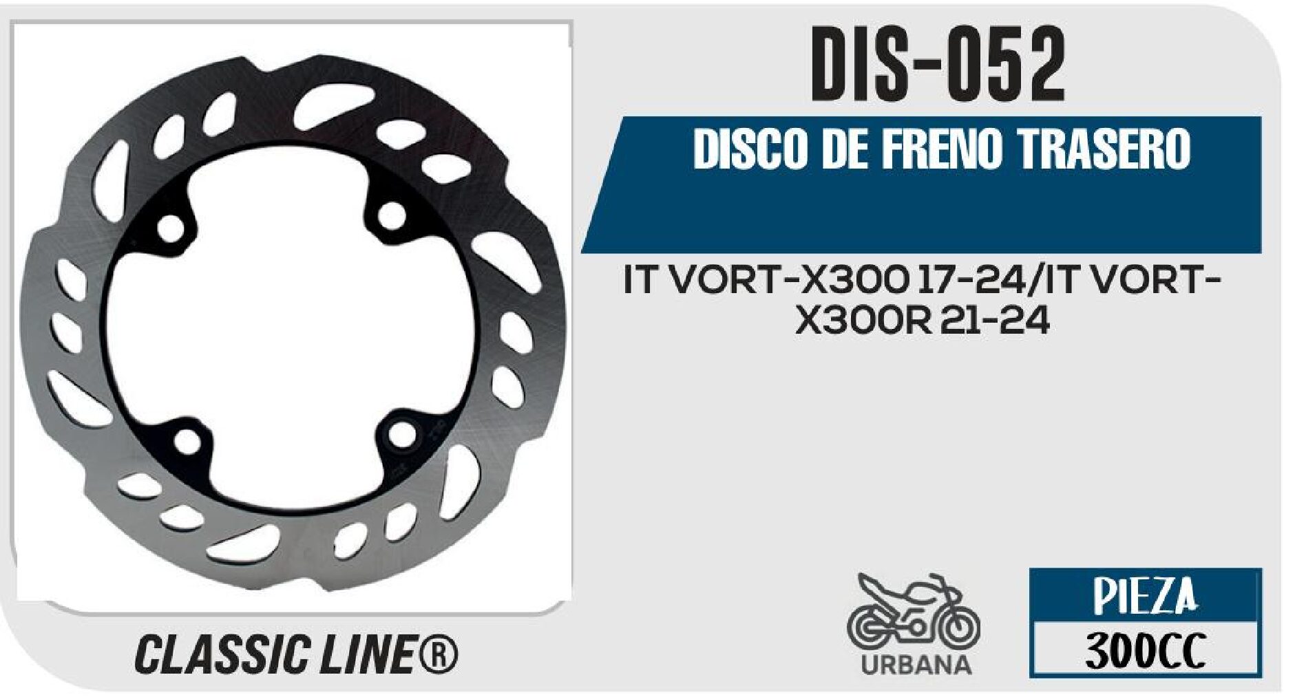 DISCO DE FRENO TRASERO  DIS-052