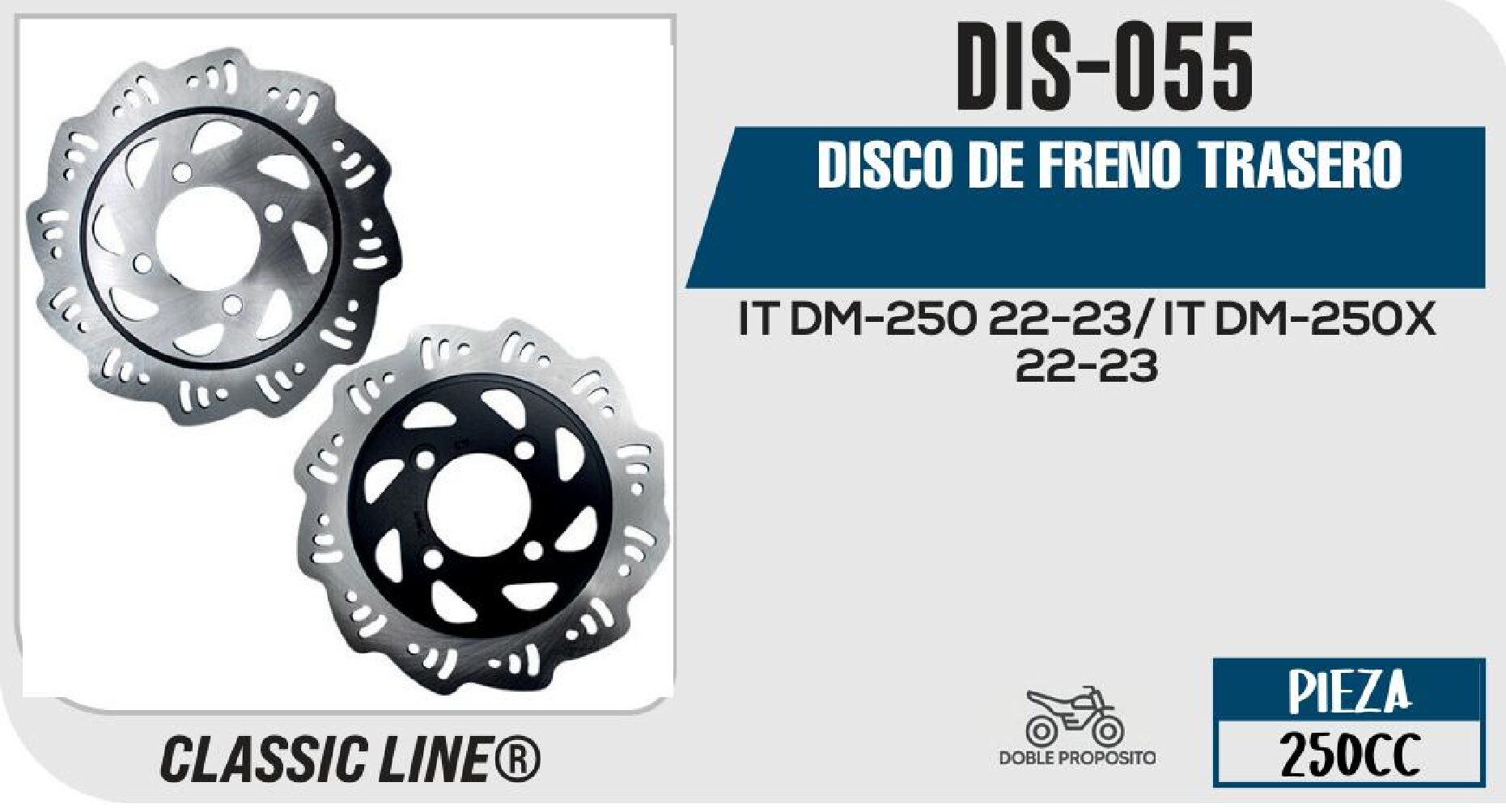 DISCO DE FRENO TRASERO  DIS-055