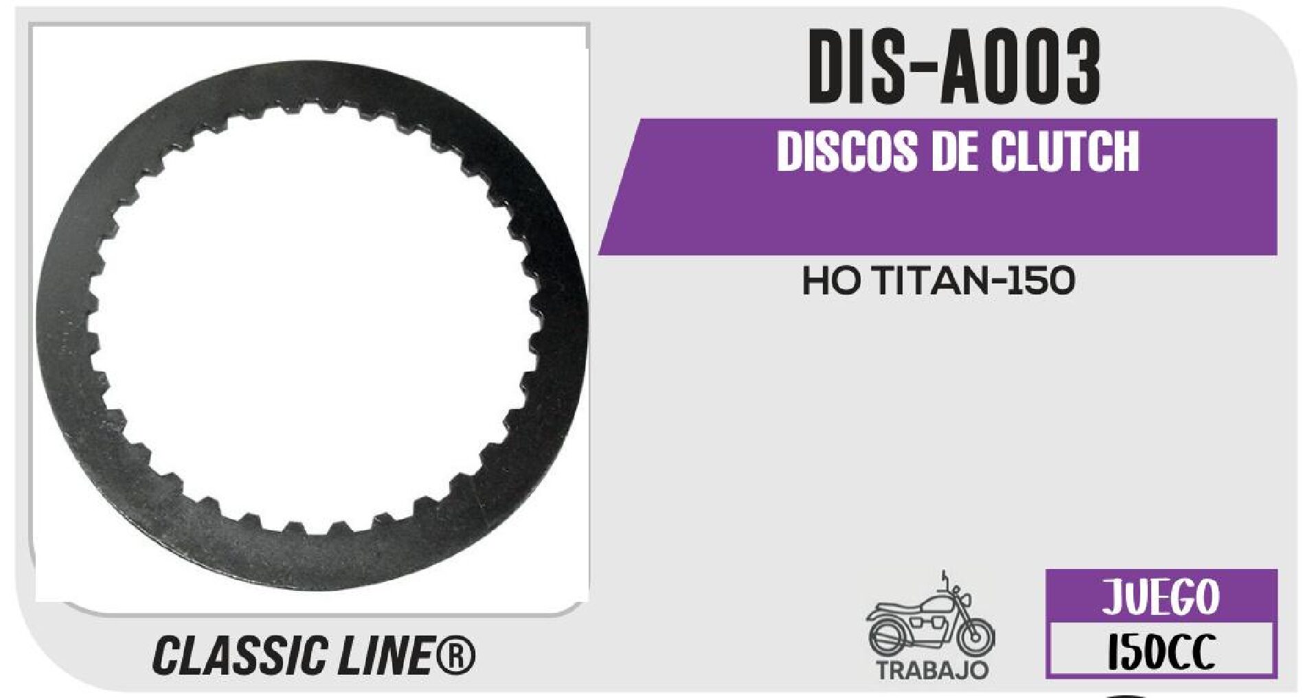 DISCOS DE CLUTCH  DIS-A003