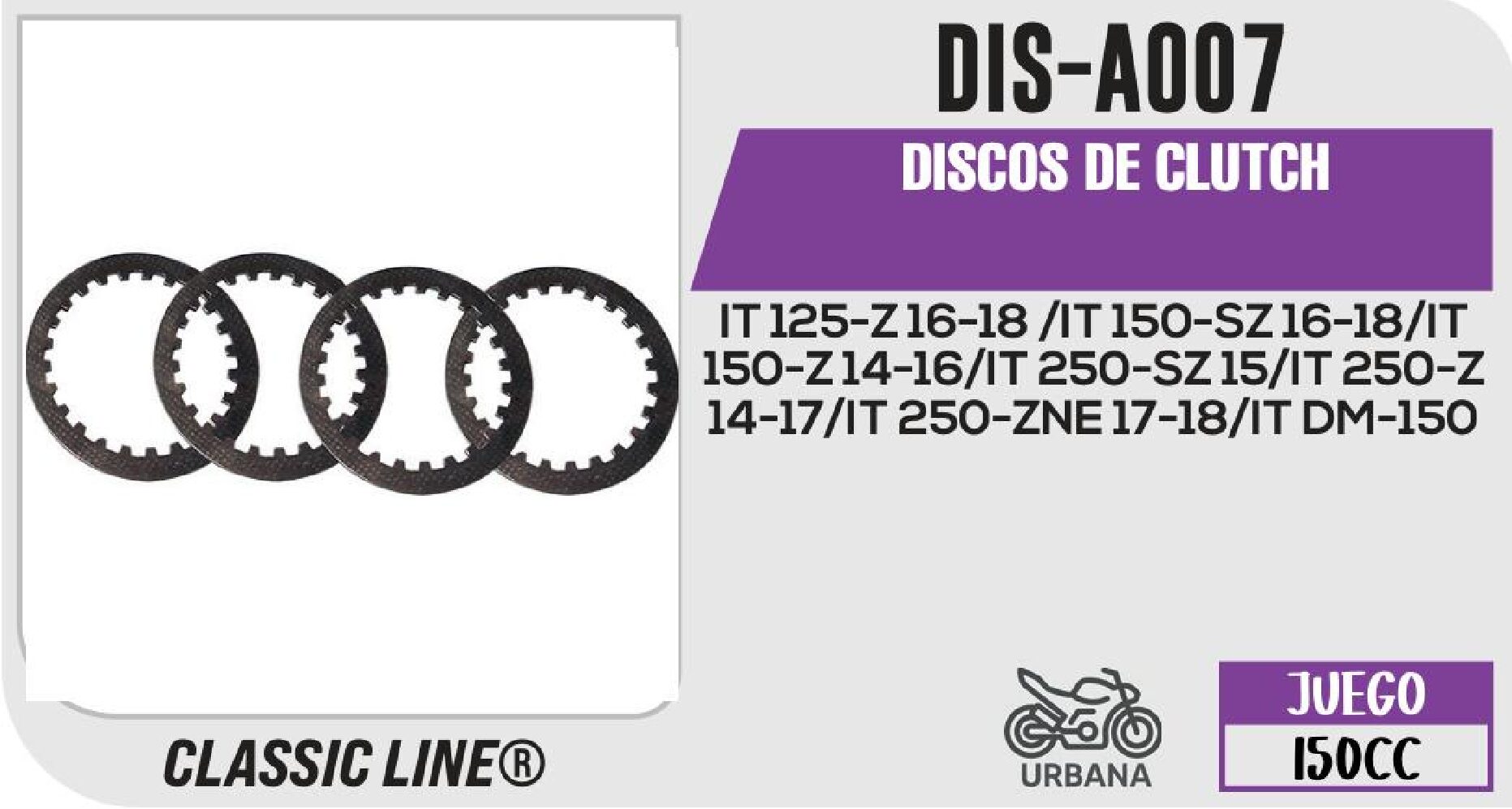 DISCOS DE CLUTCH  DIS-A007