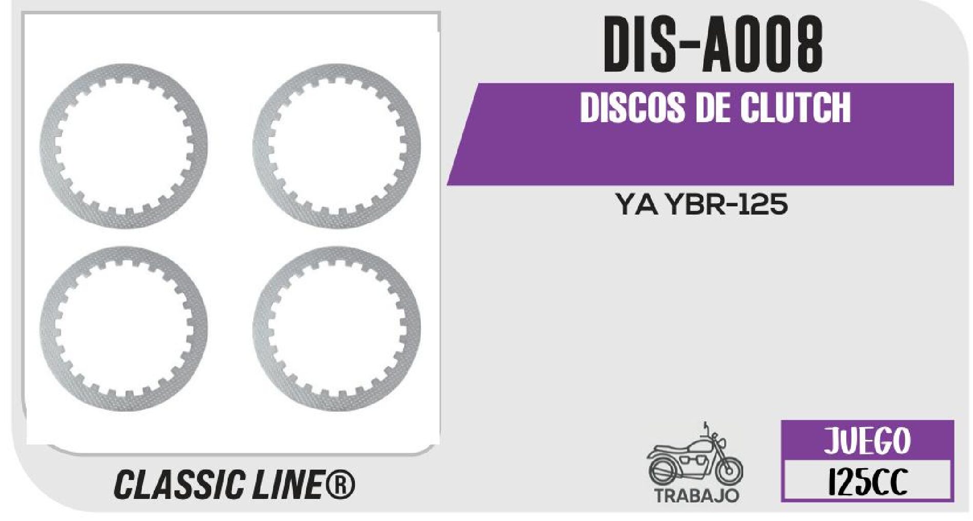 DISCOS DE CLUTCH  DIS-A008