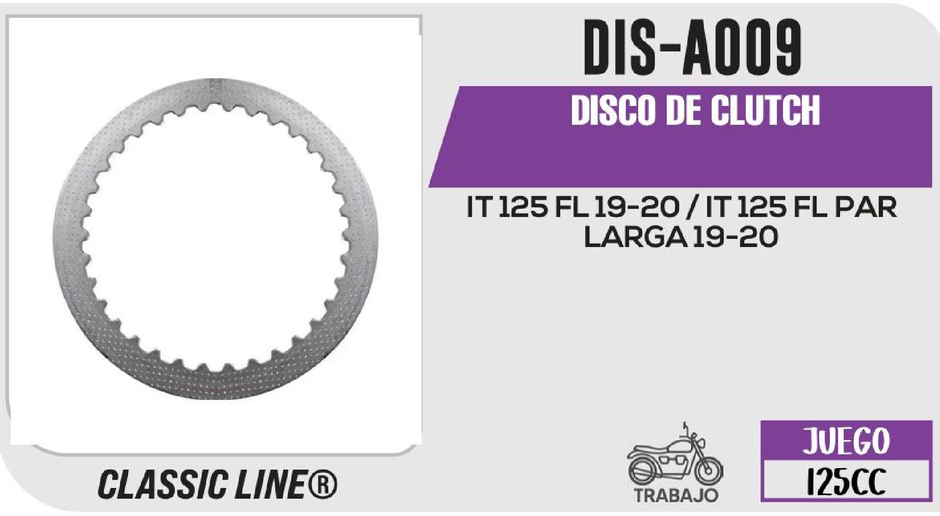 DISCO DE CLUTCH  DIS-A009