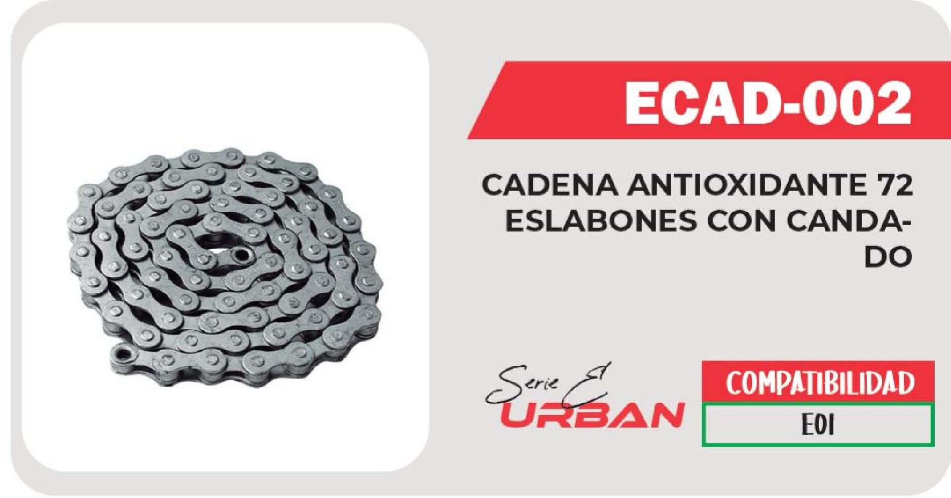 CADENA INOXIDABLE 78 ESLABONES  ECAD-002