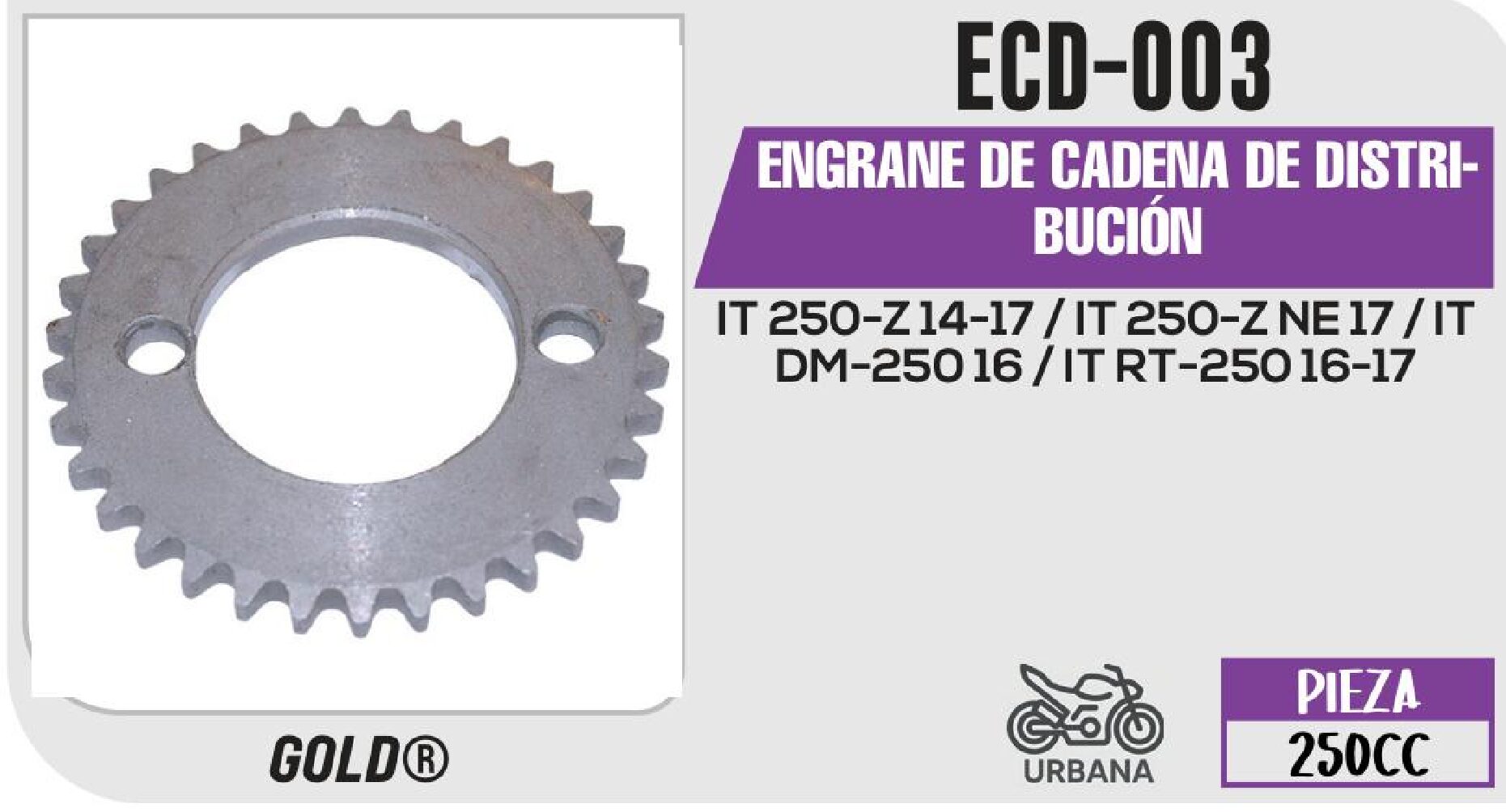 ENGRANE DE CADENA DE DISTRIBUCIÓN  ECD-003
