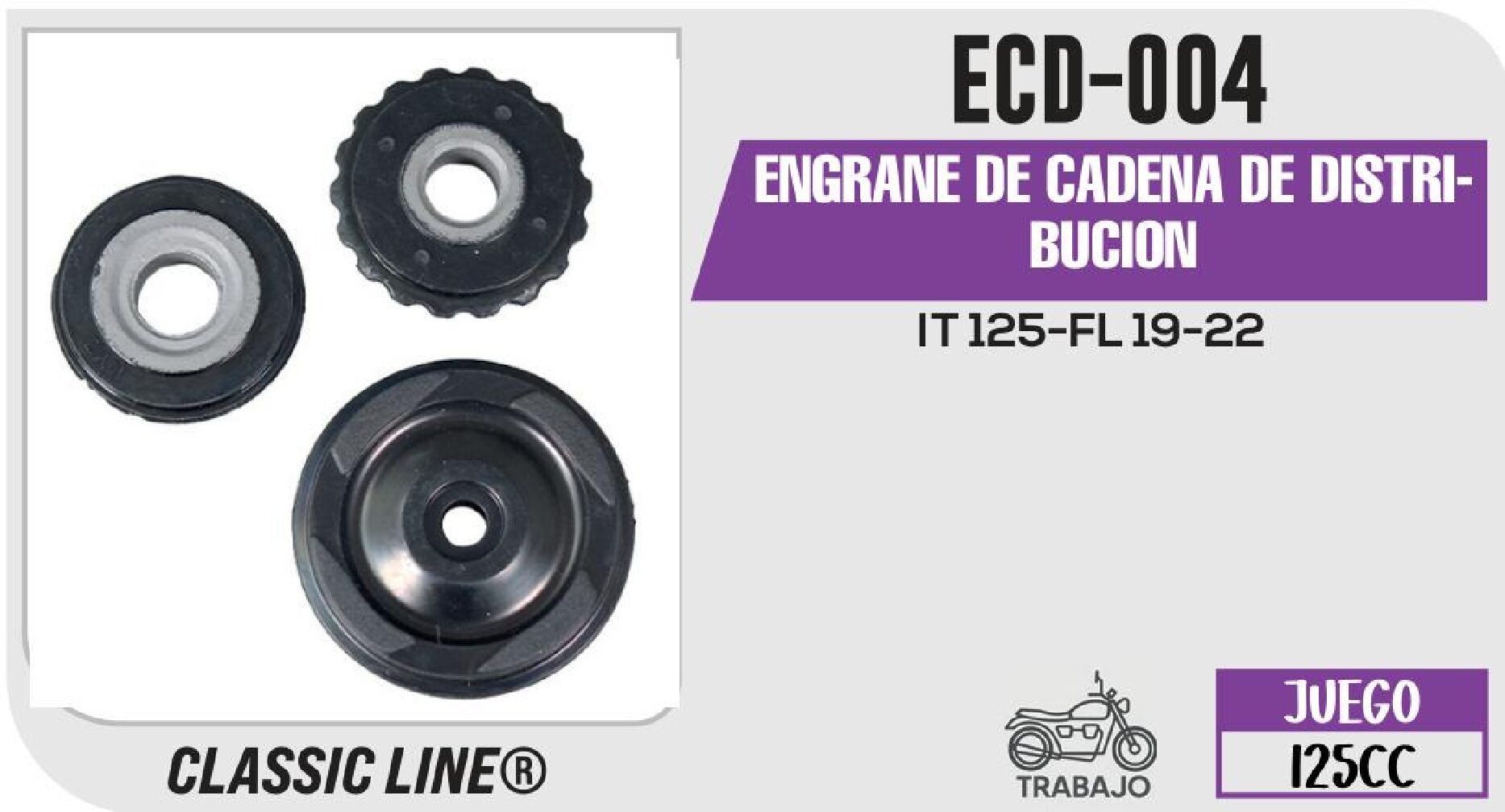 ENGRANE DE CADENA DE DISTRIBUCION  ECD-004